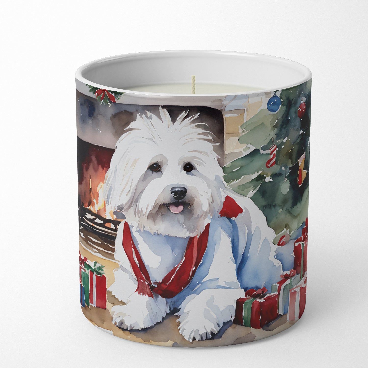 Buy this Coton De Tulear Cozy Christmas Decorative Soy Candle