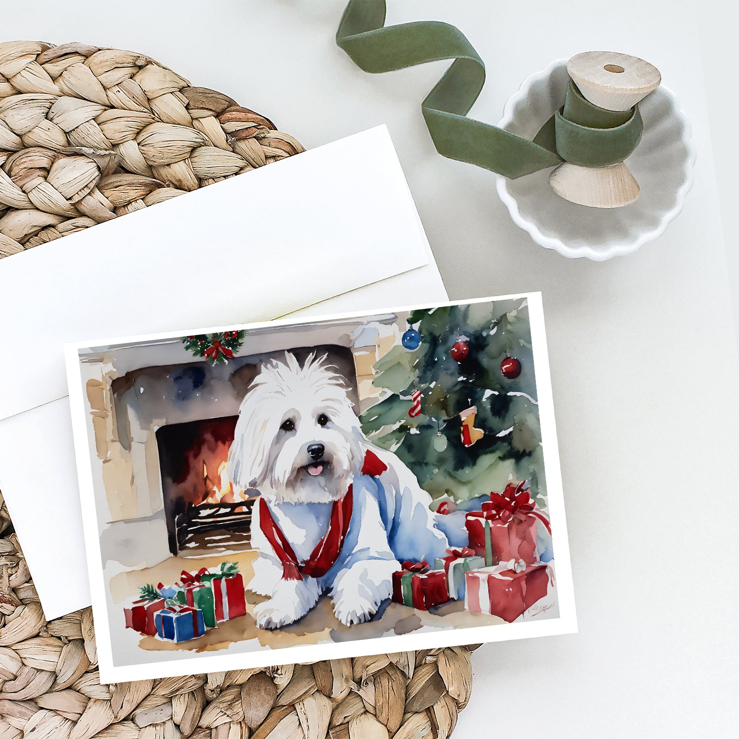 Coton De Tulear Cozy Christmas Greeting Cards Pack of 8