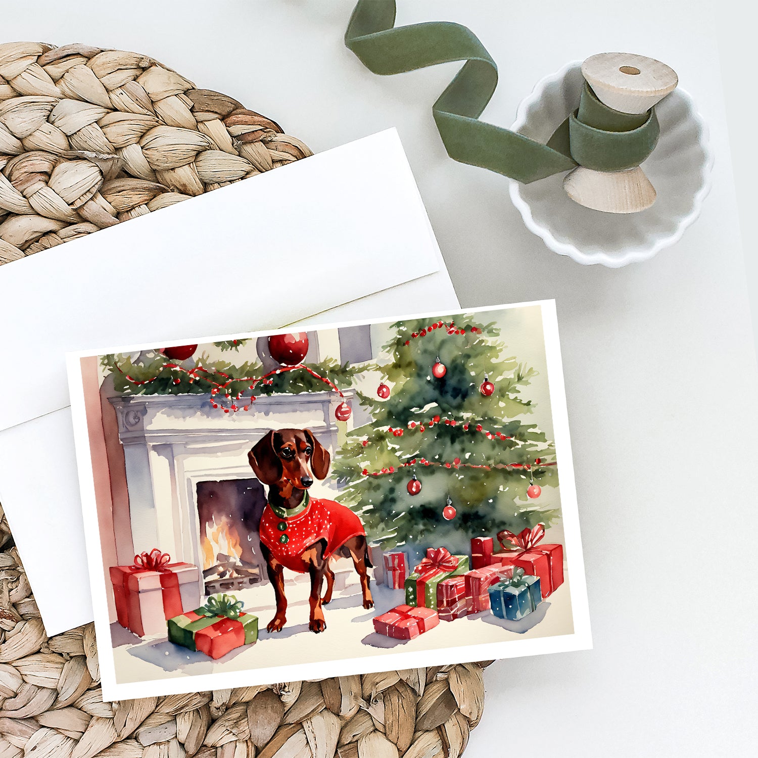Buy this Dachshund Cozy Christmas Greeting Cards Pack of 8