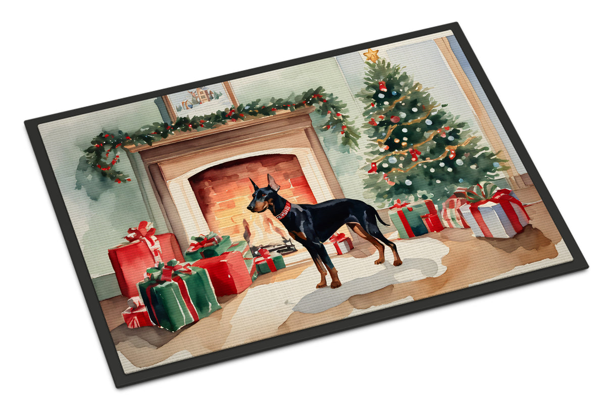 Buy this Doberman Pinscher Cozy Christmas Doormat