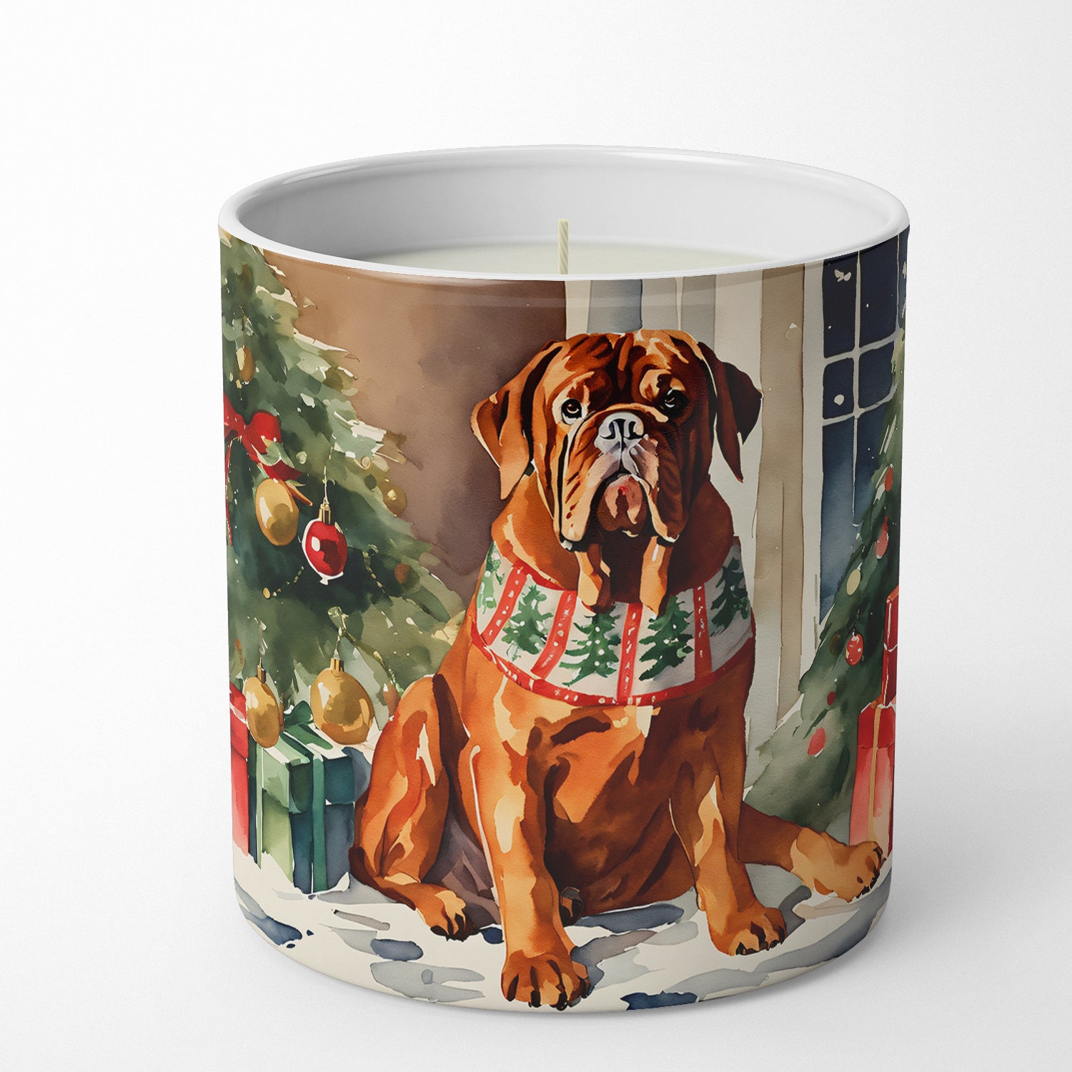 Dogue de Bordeaux Cozy Christmas Decorative Soy Candle