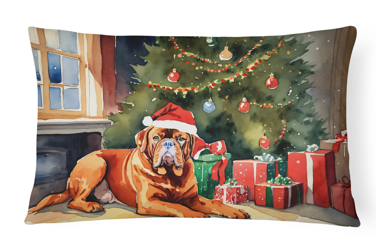 Buy this Dogue de Bordeaux Cozy Christmas Throw Pillow