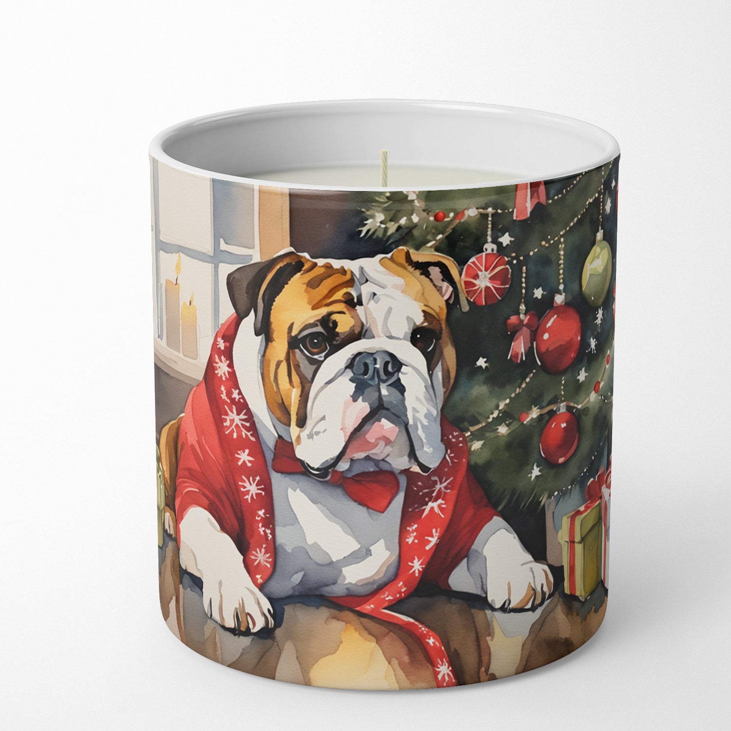 Buy this English Bulldog Cozy Christmas Decorative Soy Candle