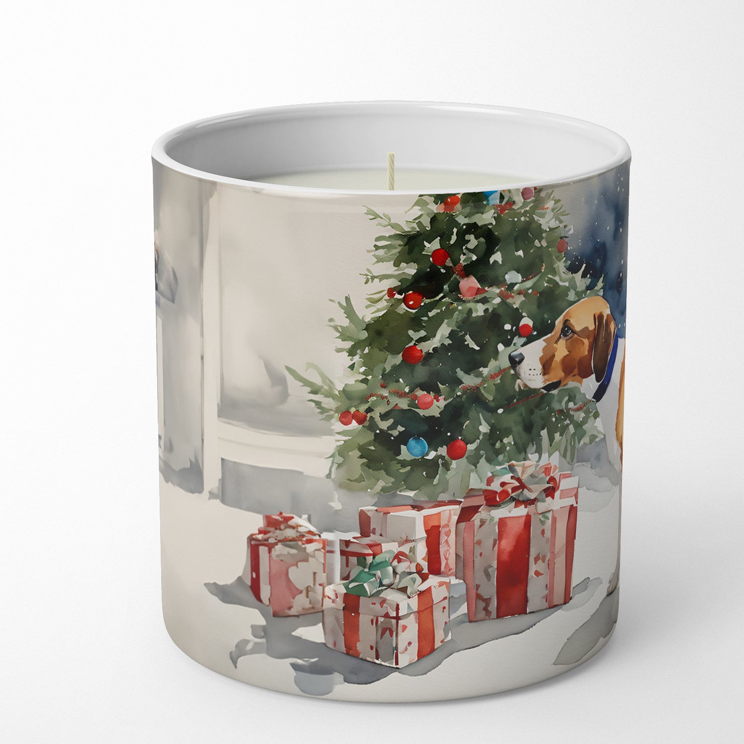 English Foxhound Cozy Christmas Decorative Soy Candle