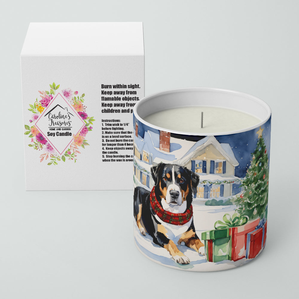 Entlebucher Mountain Dog Cozy Christmas Decorative Soy Candle