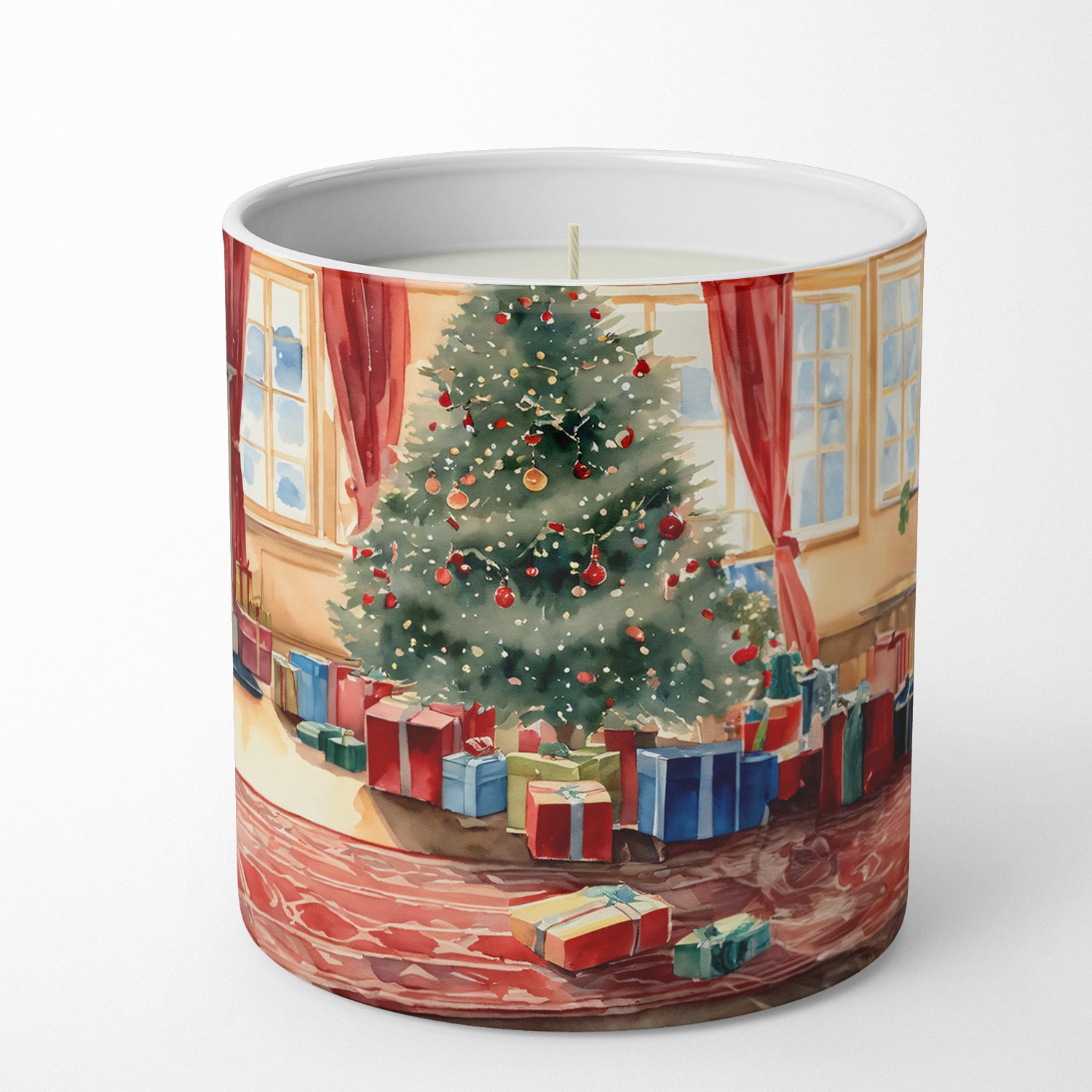 Finnish Spitz Cozy Christmas Decorative Soy Candle