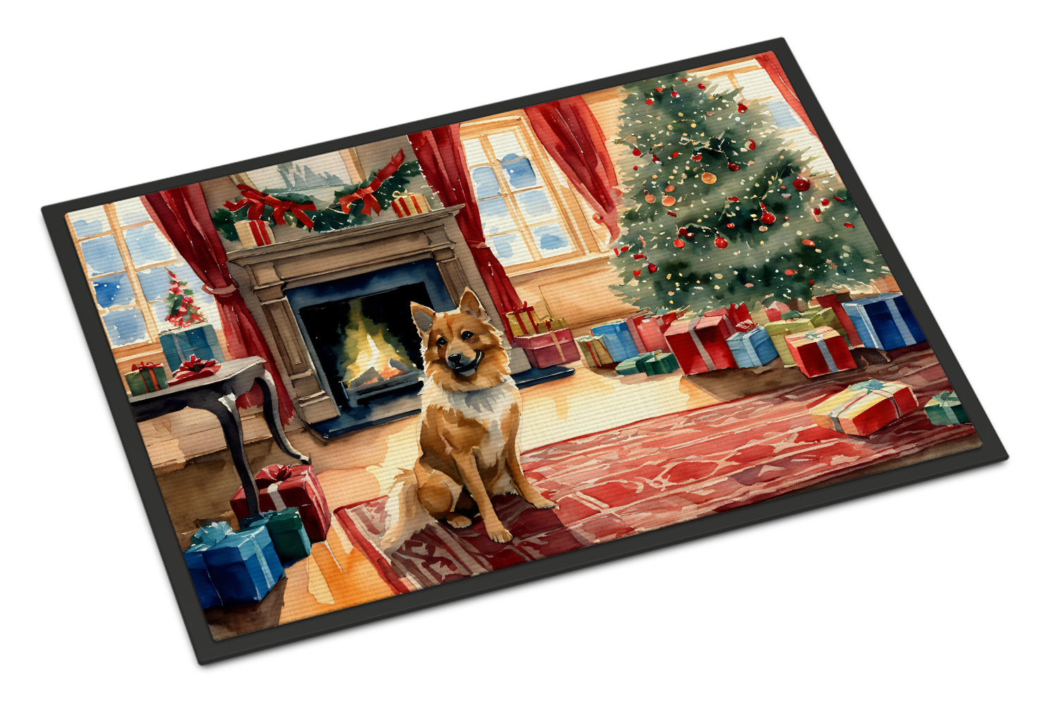 Buy this Finnish Spitz Cozy Christmas Doormat
