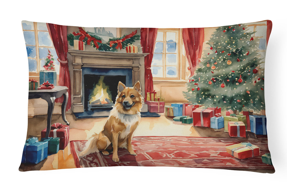 Buy this Finnish Spitz Cozy Christmas Throw Pillow