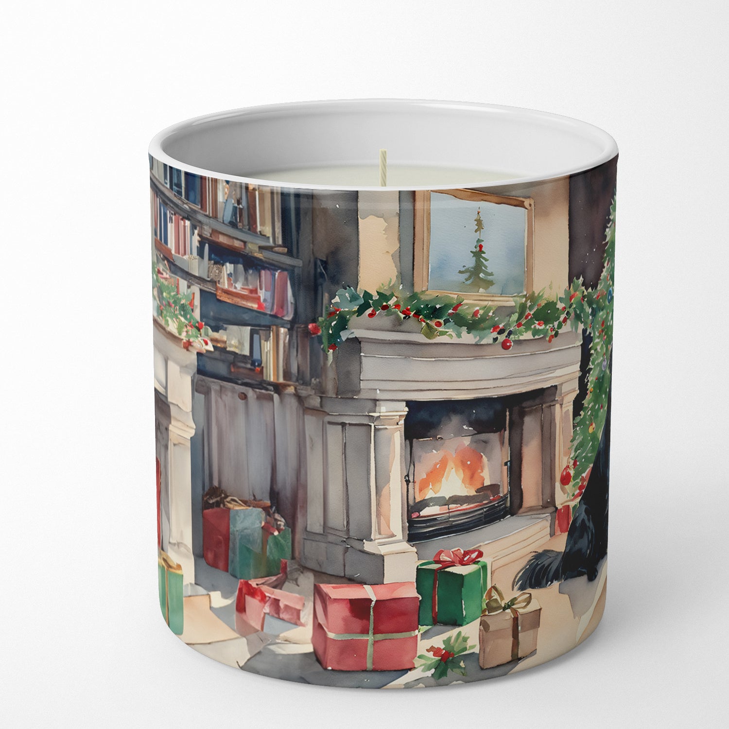 Flat-Coated Retriever Cozy Christmas Decorative Soy Candle
