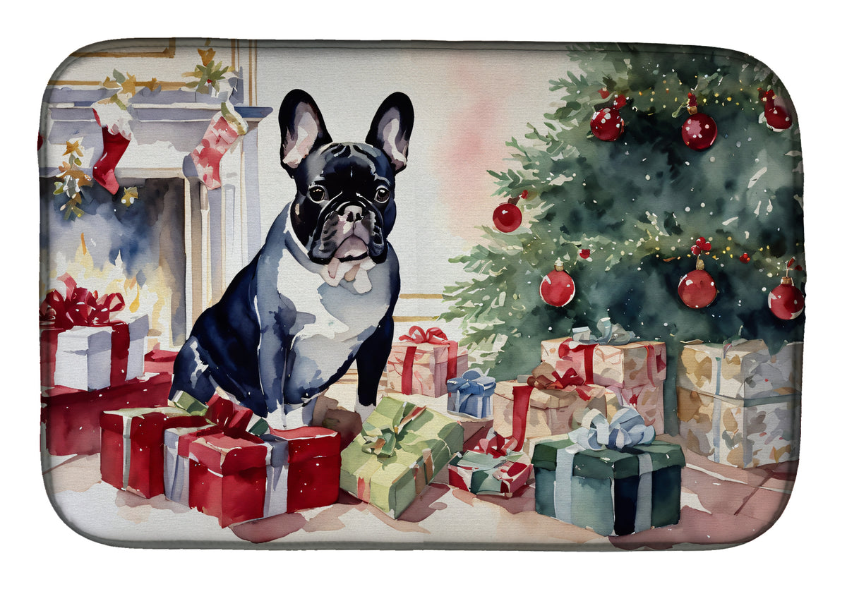 Buy this French Bulldog Cozy Christmas Dish Drying Mat