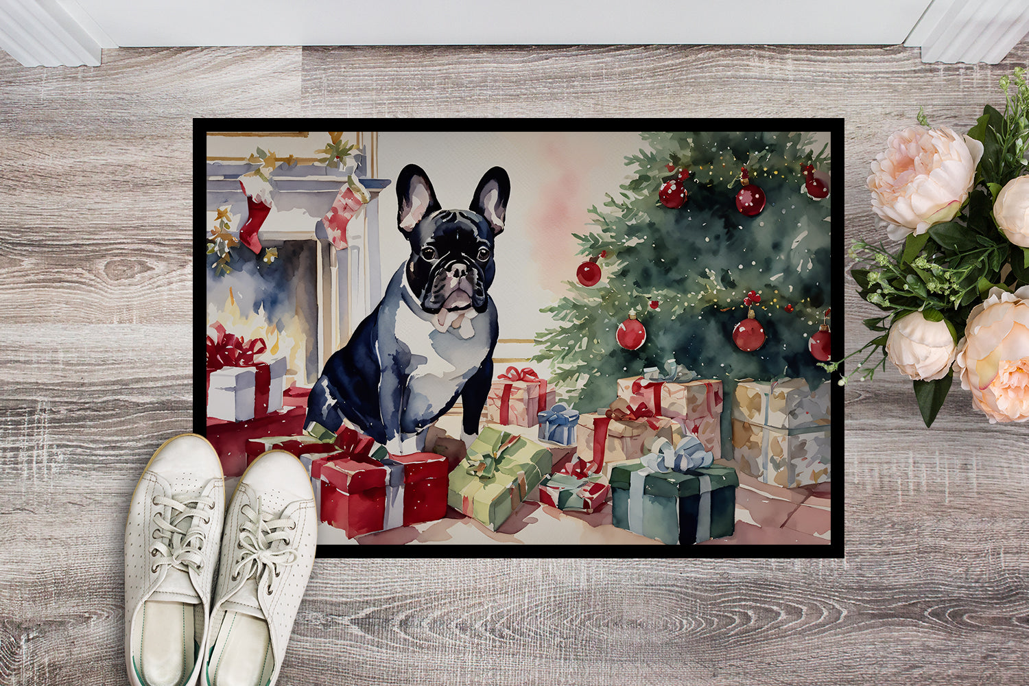 Buy this French Bulldog Cozy Christmas Doormat