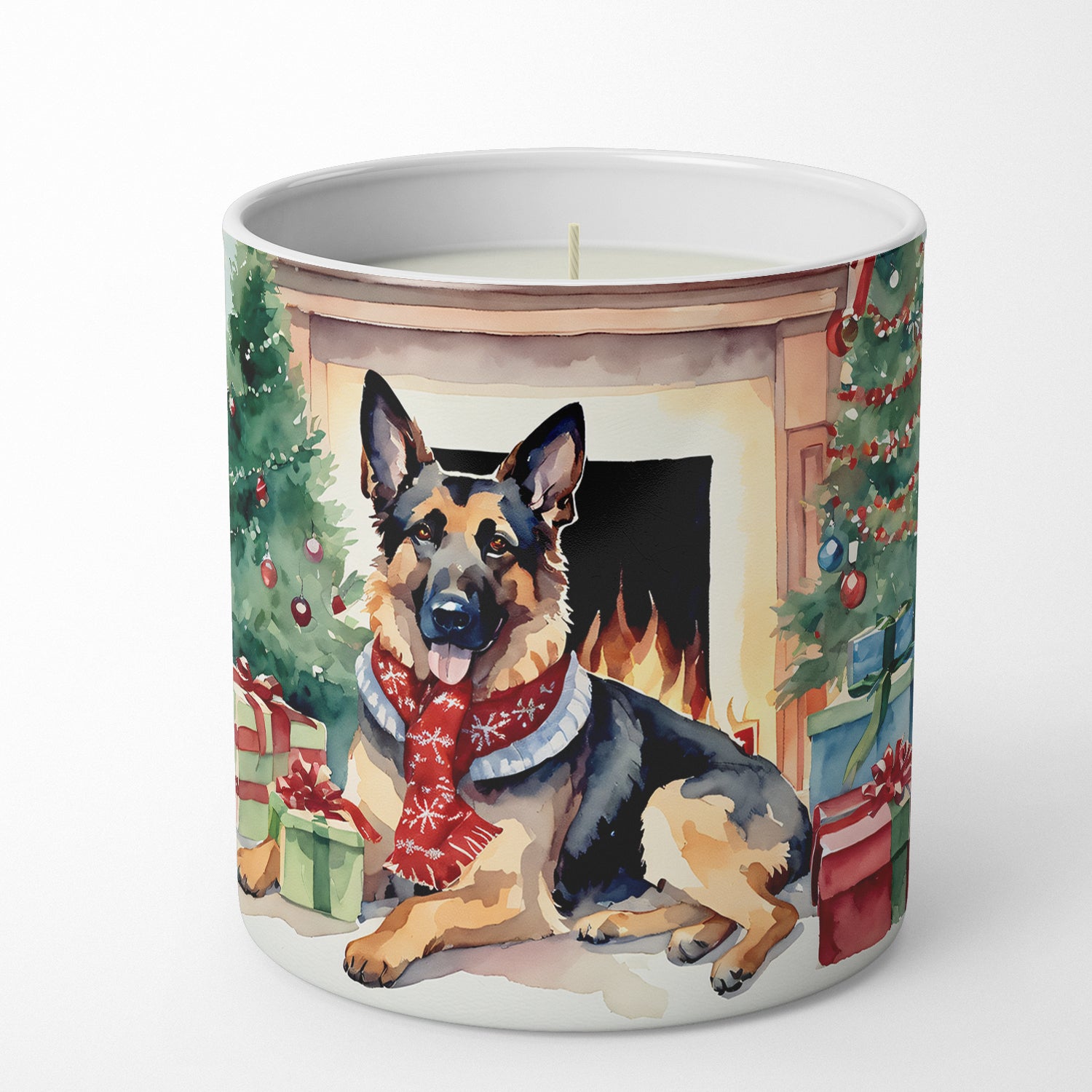 German Shepherd Cozy Christmas Decorative Soy Candle