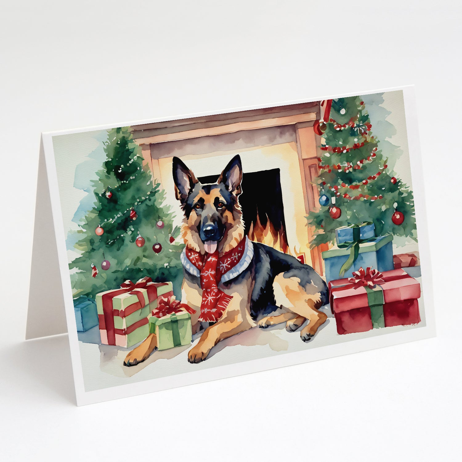 Buy this German Shepherd Cozy Christmas Greeting Cards Pack of 8