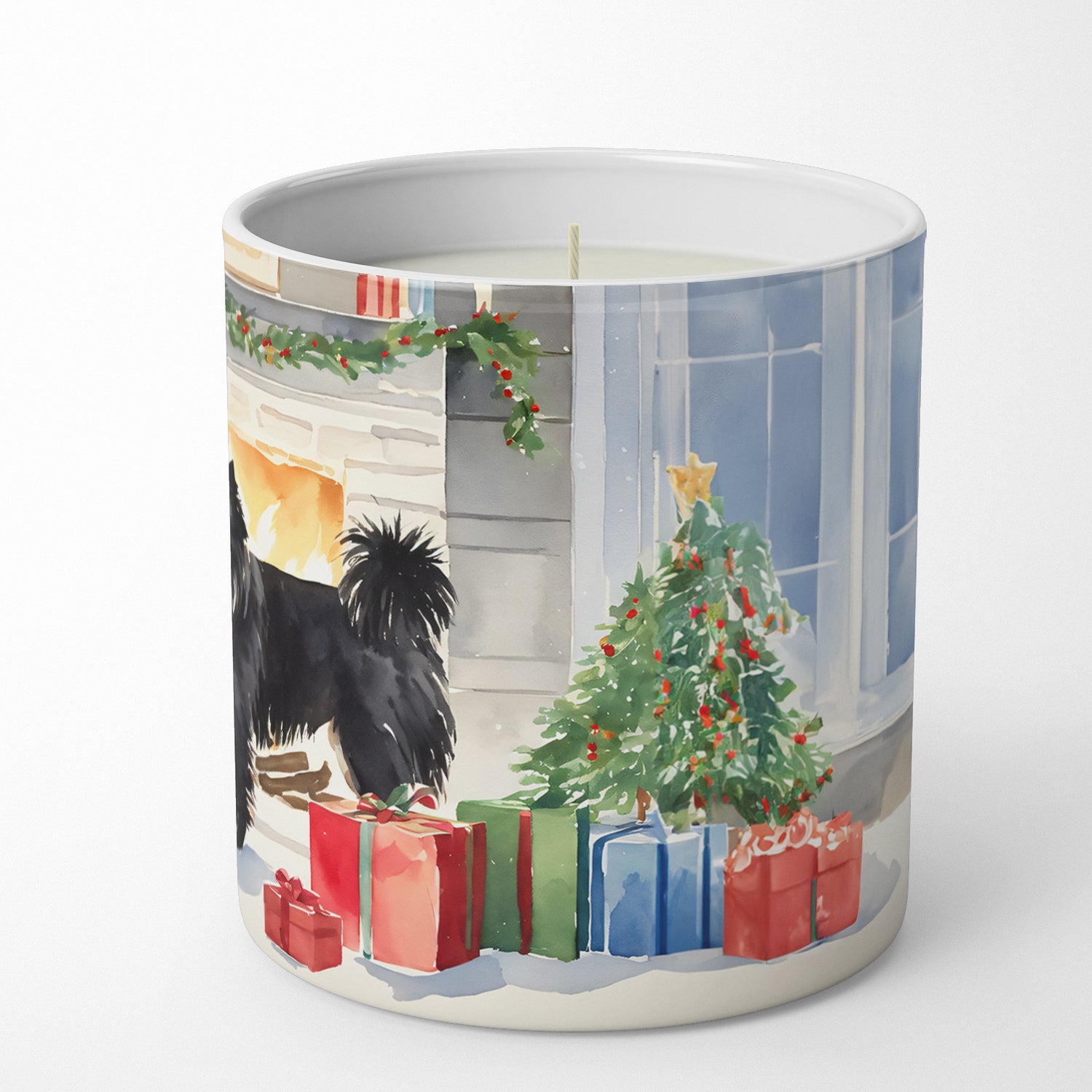 German Spitz Cozy Christmas Decorative Soy Candle
