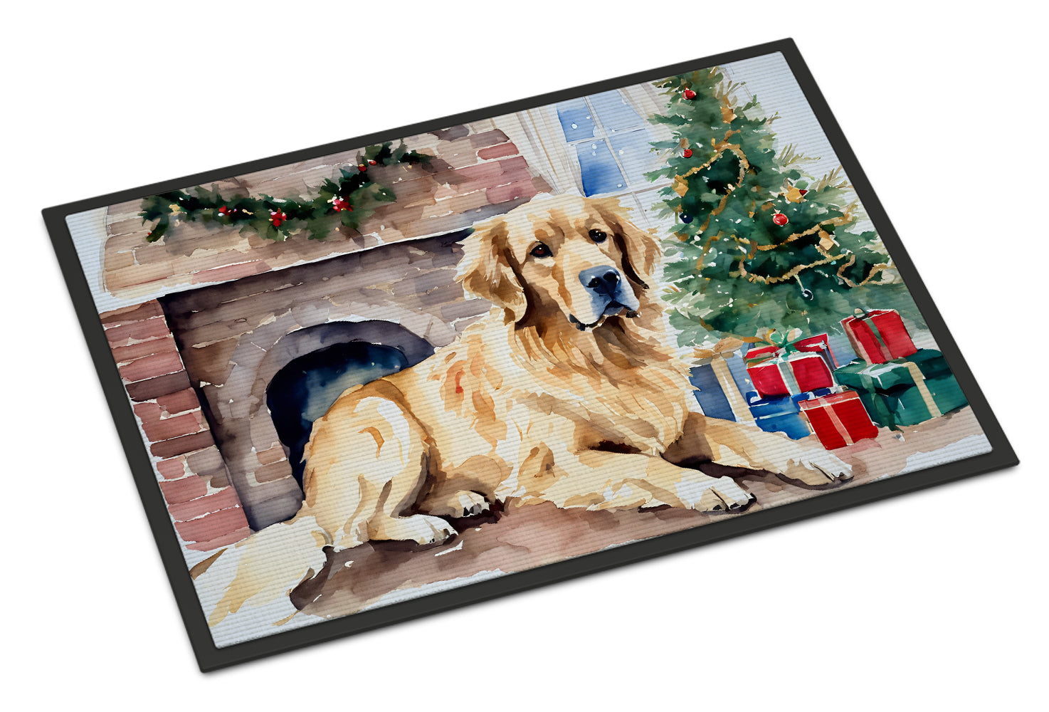 Buy this Golden Retriever Cozy Christmas Doormat