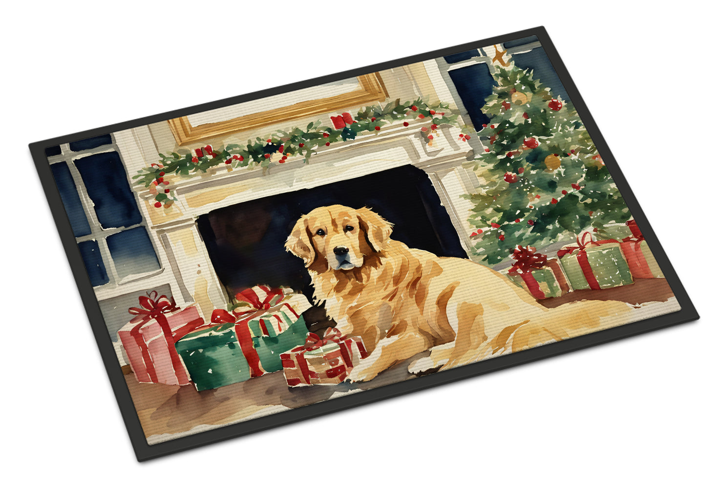 Buy this Golden Retriever Cozy Christmas Doormat
