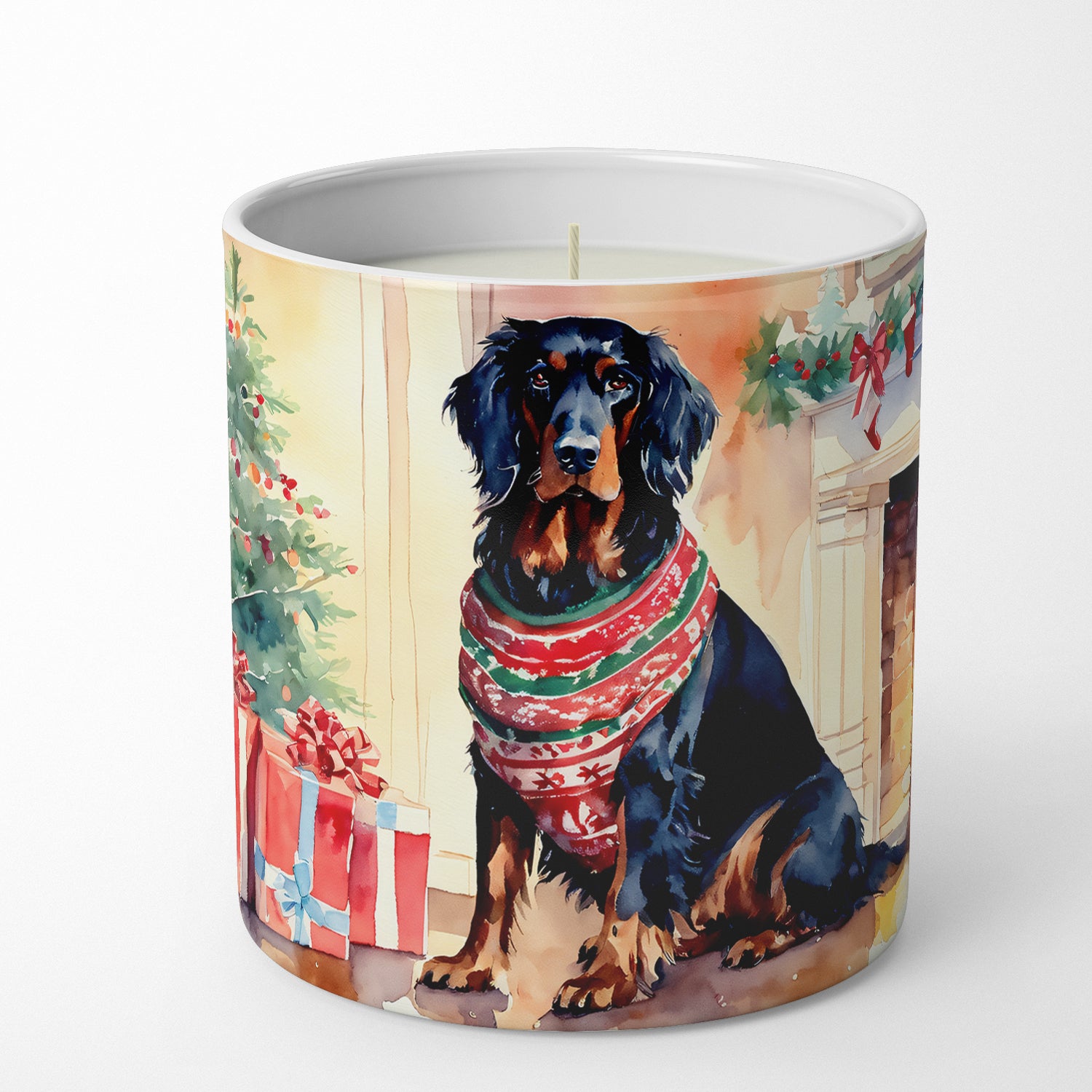 Buy this Gordon Setter Cozy Christmas Decorative Soy Candle