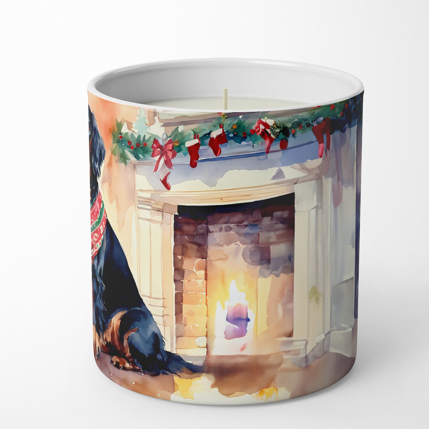 Gordon Setter Cozy Christmas Decorative Soy Candle