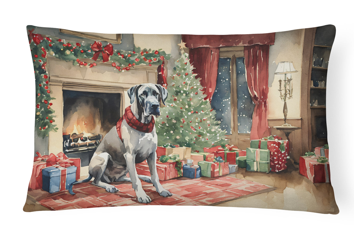 Buy this Great Dane Cozy Christmas Throw Pillow
