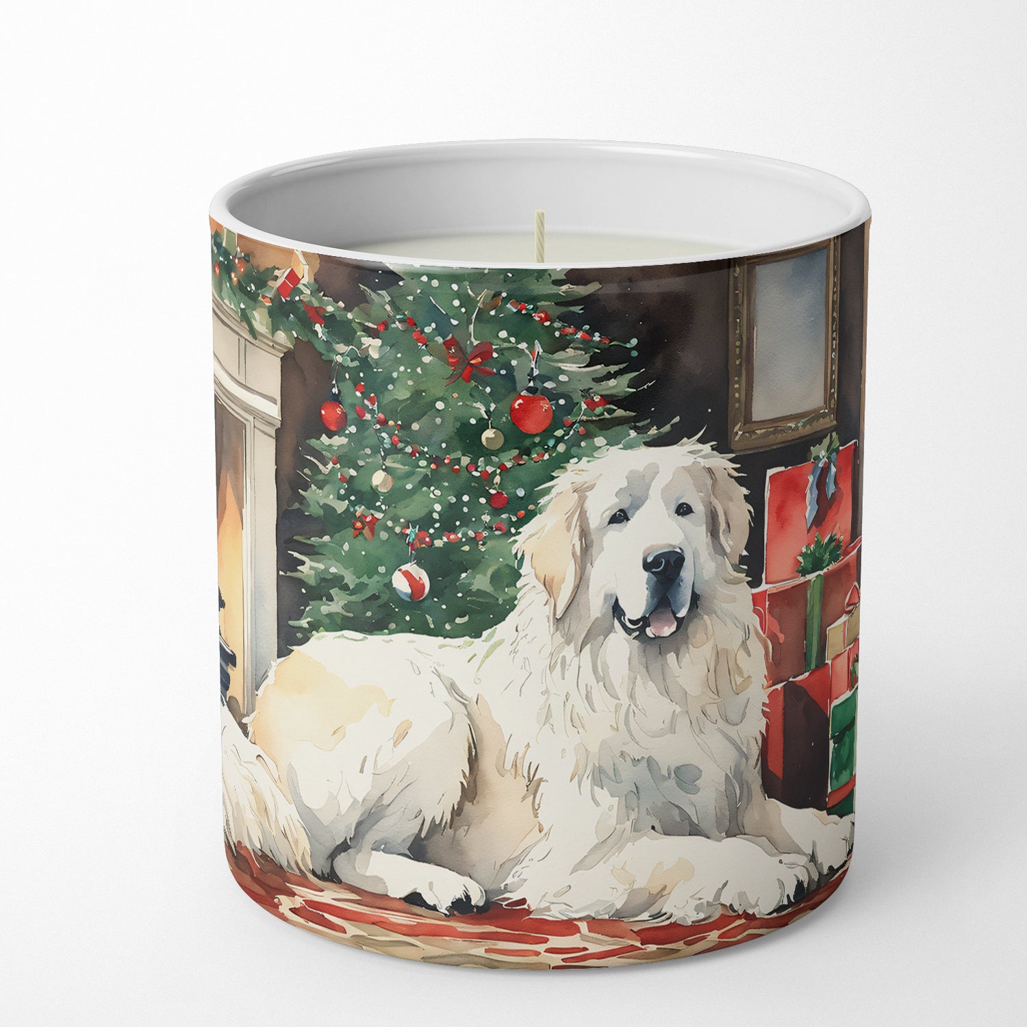 Great Pyrenees Cozy Christmas Decorative Soy Candle