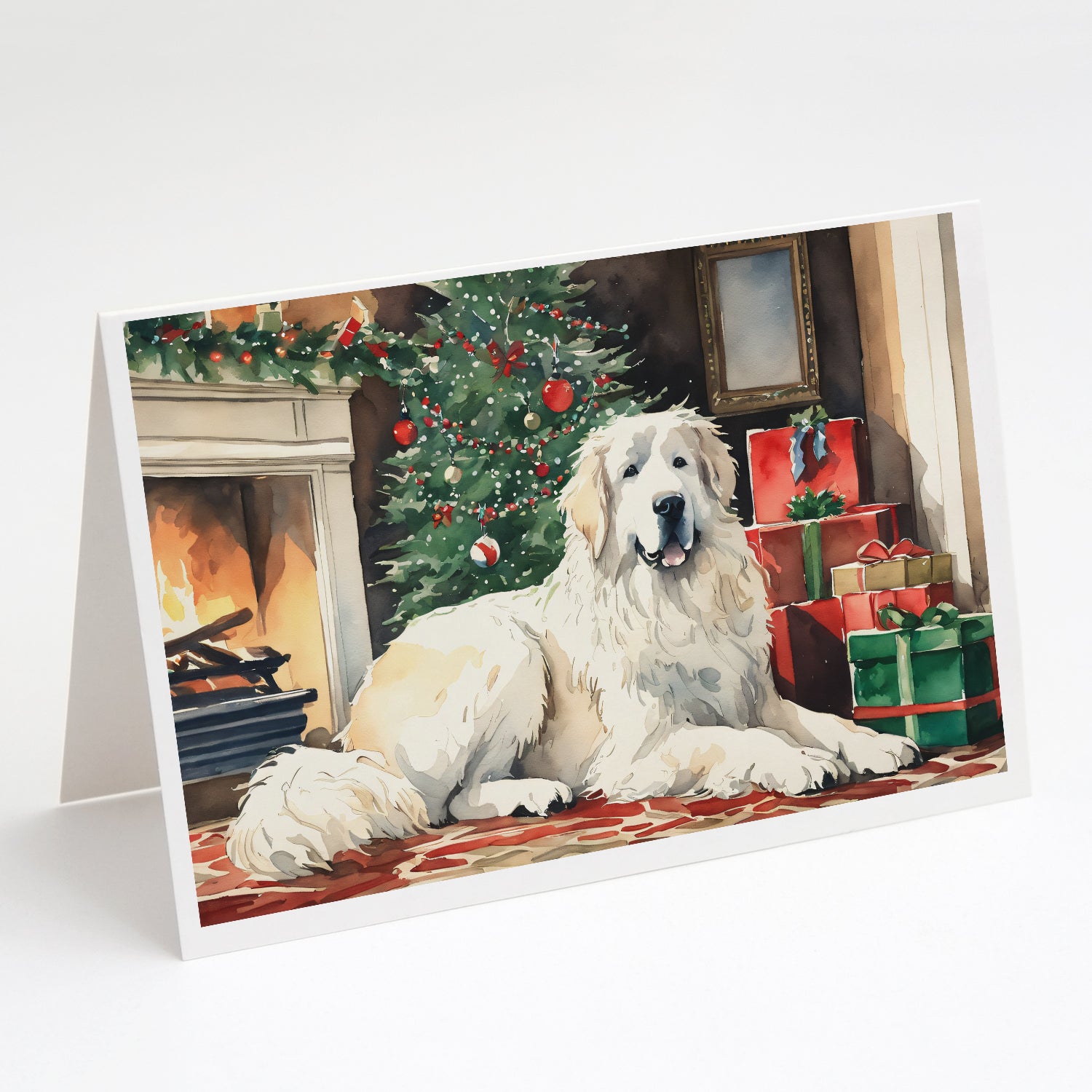 Buy this Great Pyrenees Cozy Christmas Greeting Cards Pack of 8