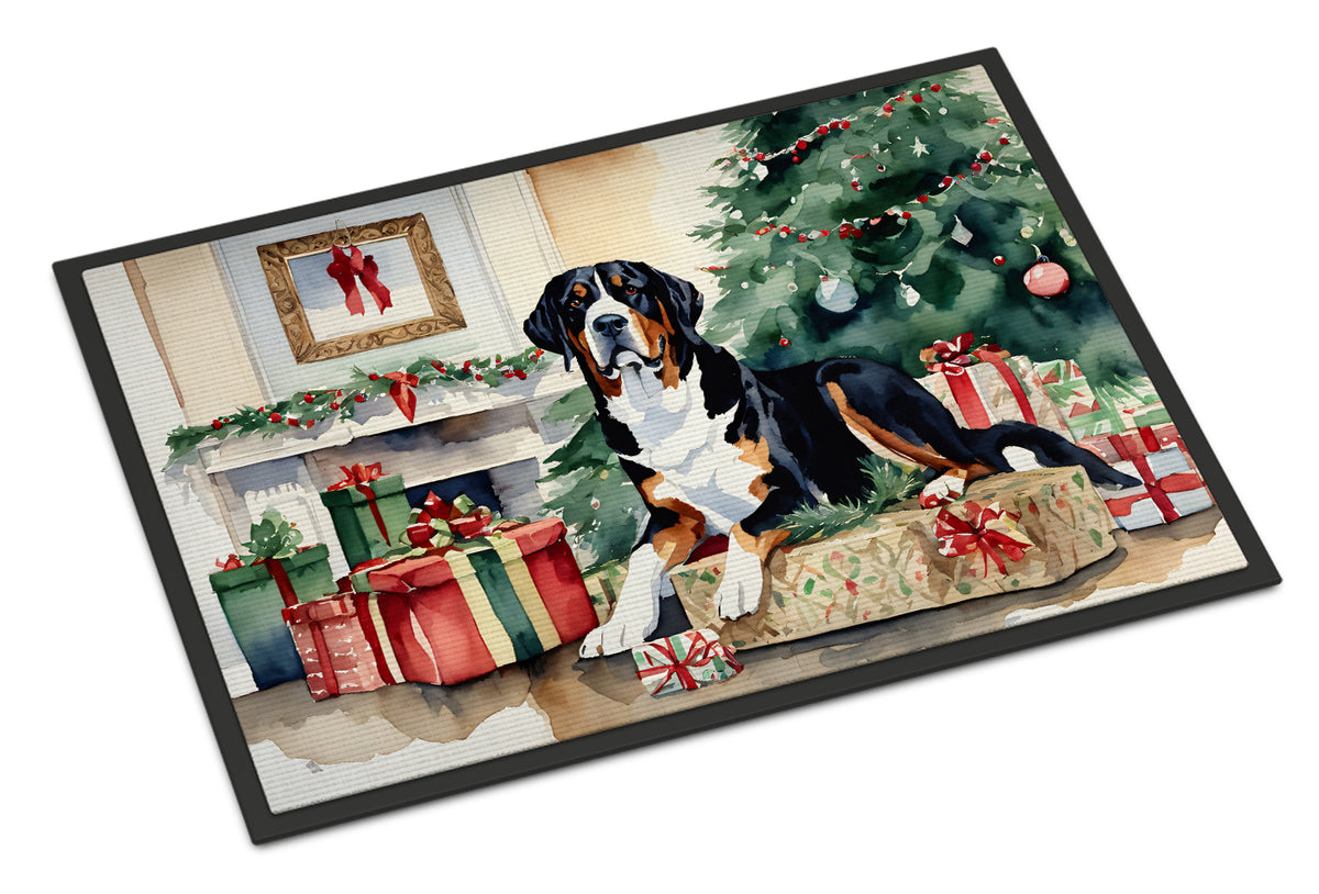 Buy this Greater Swiss Mountain Dog Cozy Christmas Doormat