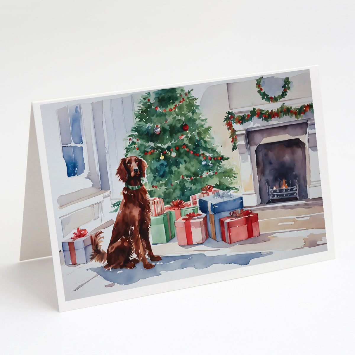 Buy this Irish Setter Cozy Christmas Greeting Cards Pack of 8