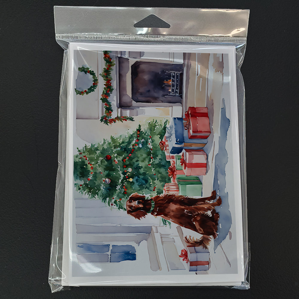 Caroline's Treasures Irish Setter Cozy Christmas Greeting Cards - Blank Note Cards – 8-Pack of Artist-Designed Cards with Envelopes