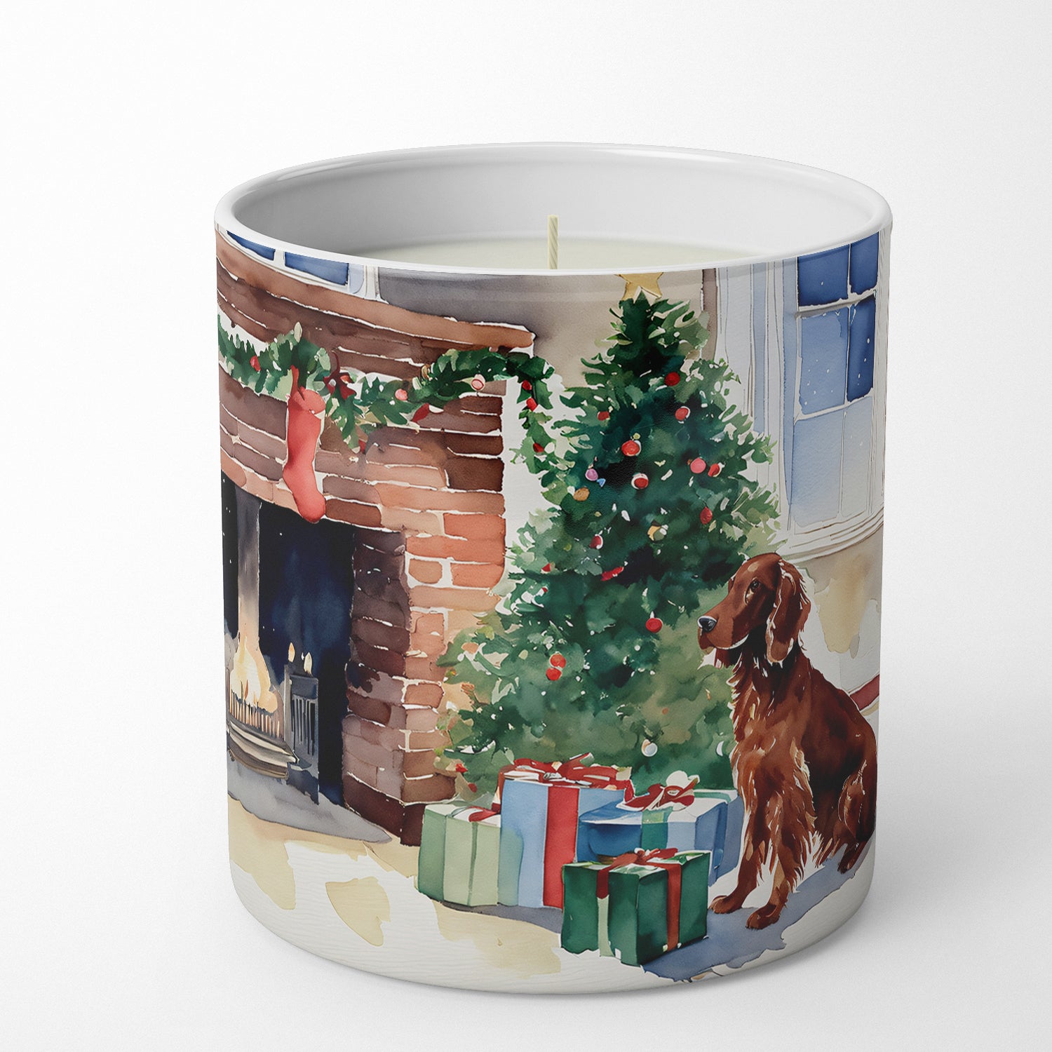 Buy this Irish Setter Cozy Christmas Decorative Soy Candle