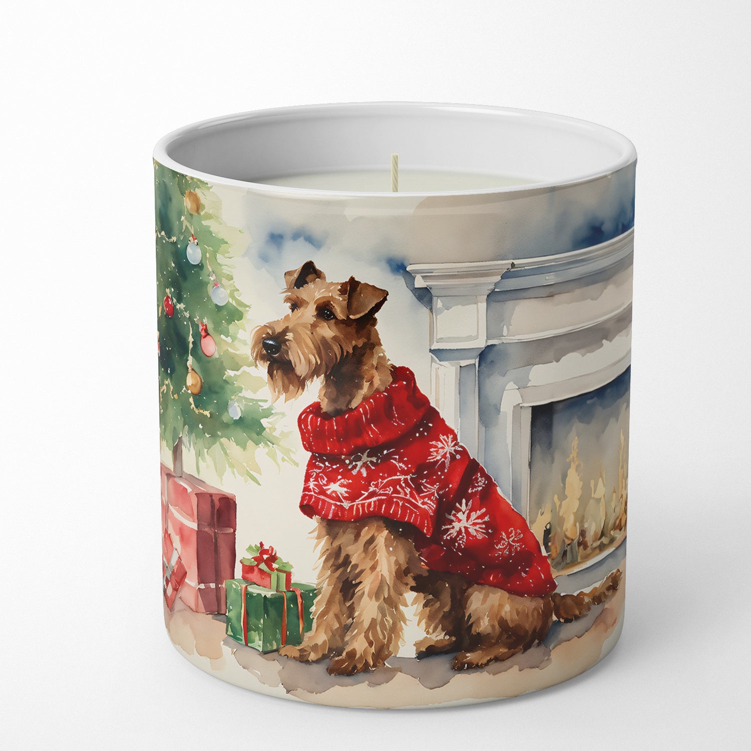 Irish Terrier Cozy Christmas Decorative Soy Candle