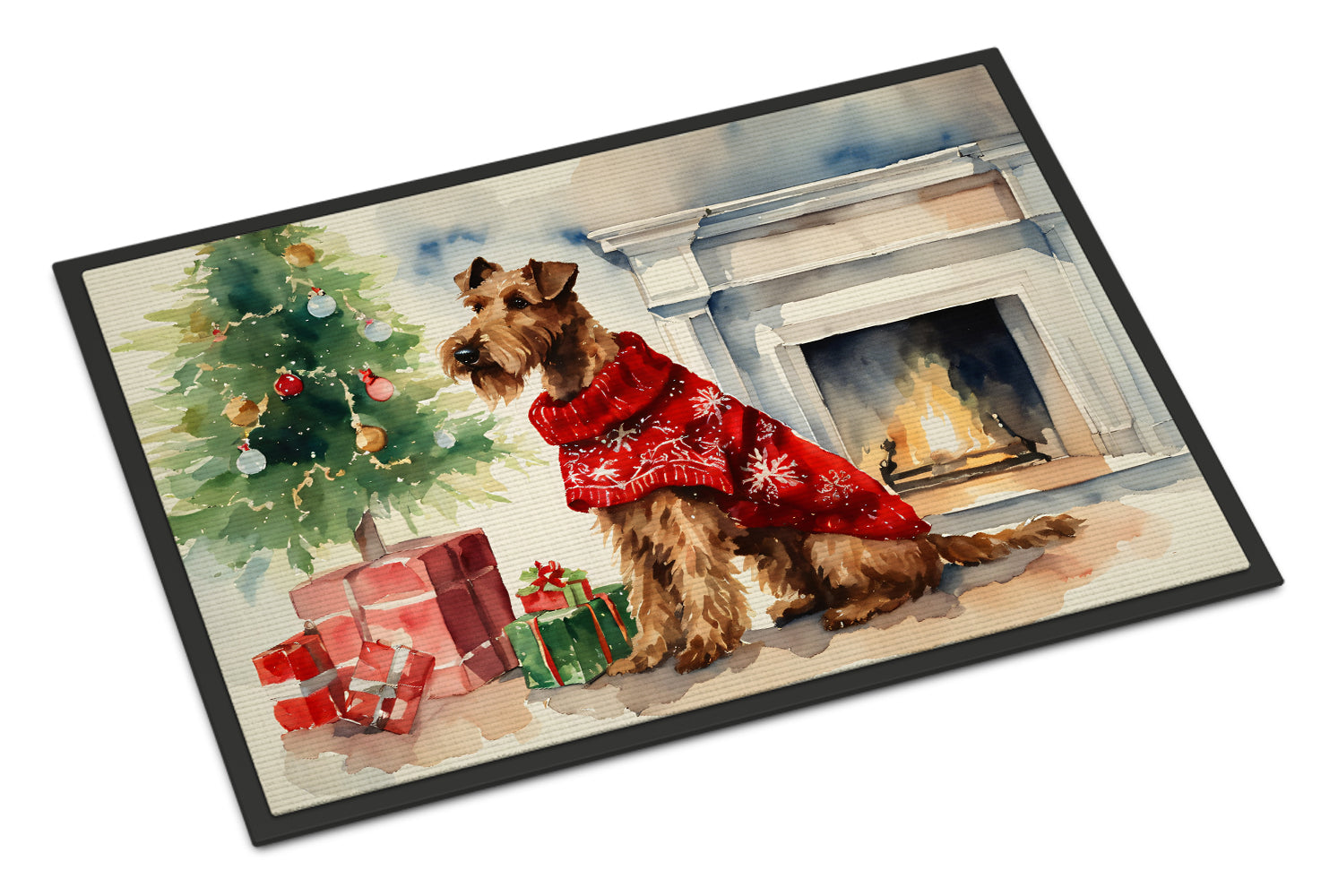 Buy this Irish Terrier Cozy Christmas Doormat