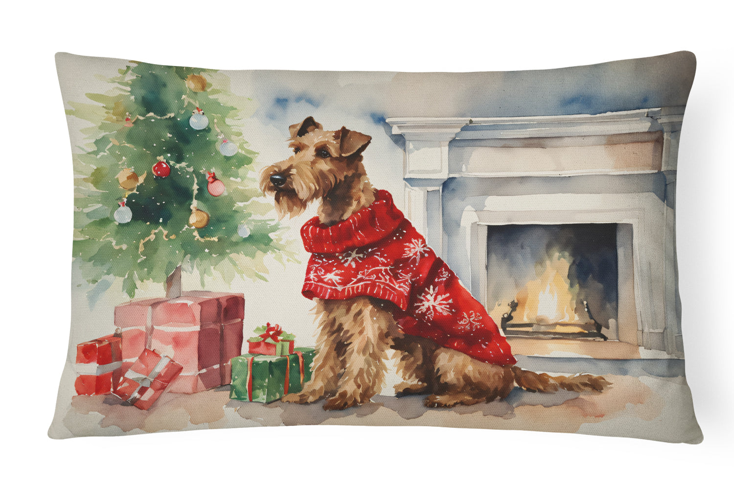 Buy this Irish Terrier Cozy Christmas Throw Pillow