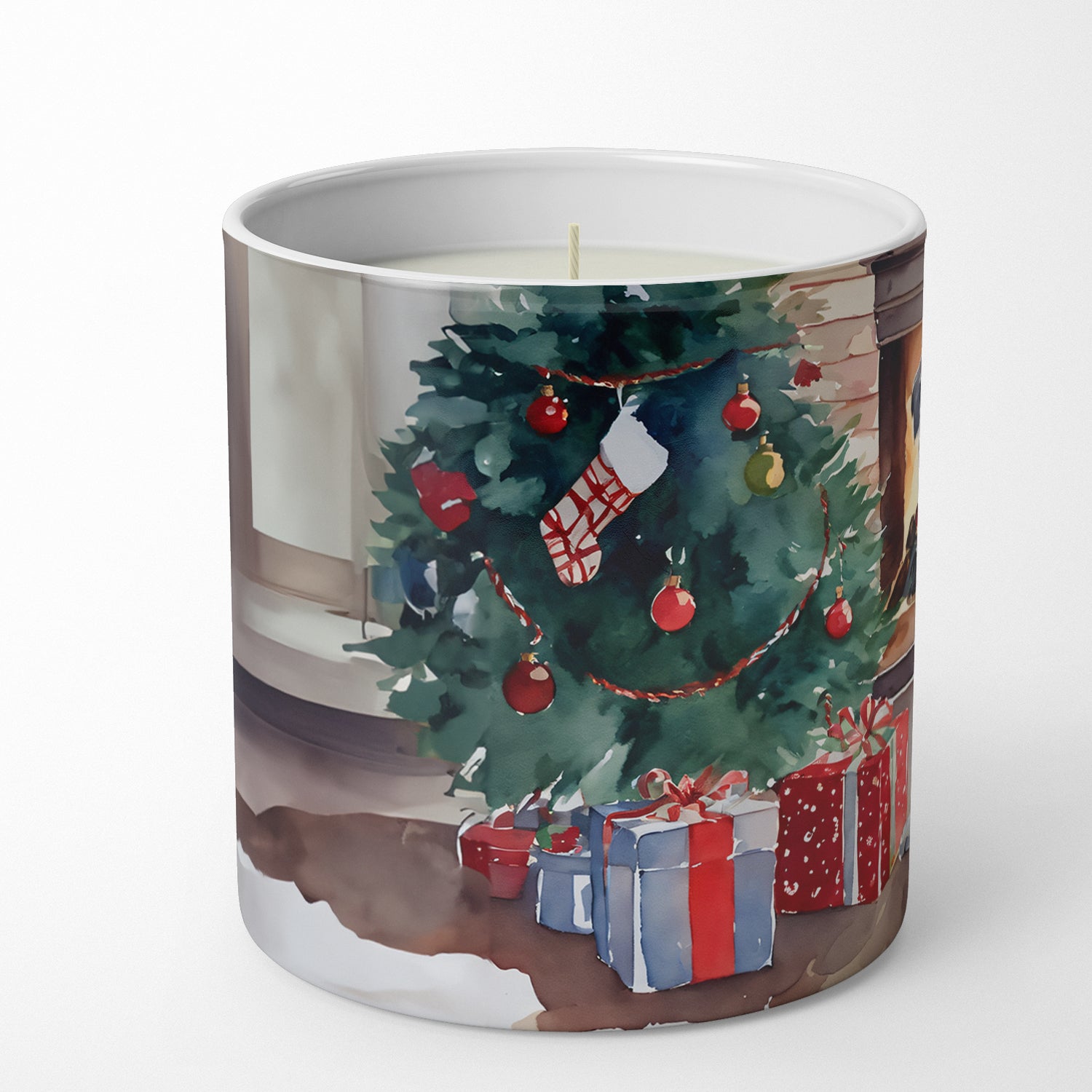 Irish Wolfhound Cozy Christmas Decorative Soy Candle