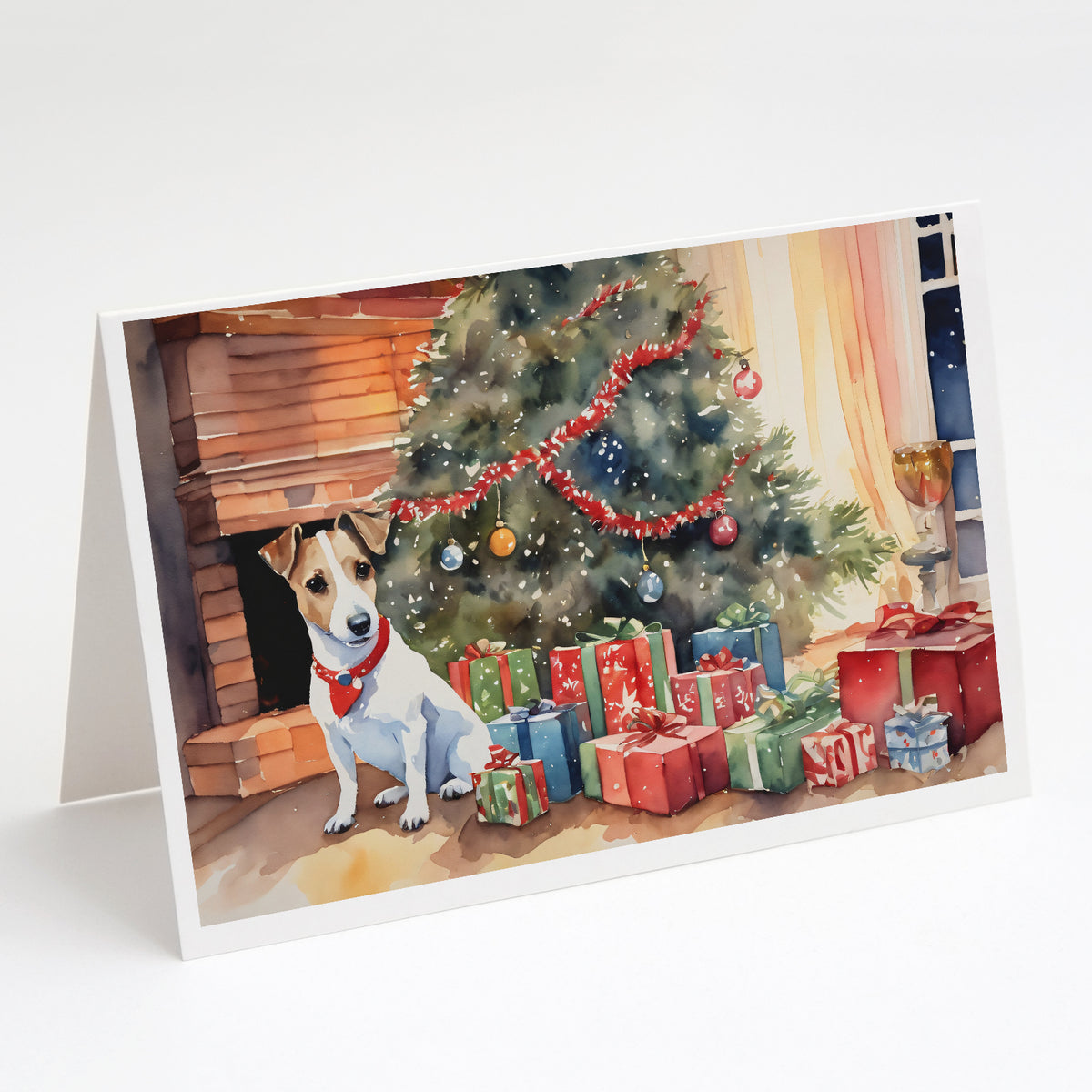 Buy this Jack Russell Terrier Cozy Christmas Greeting Cards Pack of 8