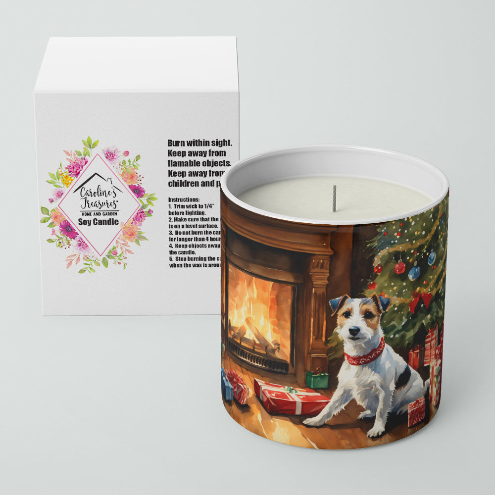 Jack Russell Terrier Cozy Christmas Decorative Soy Candle