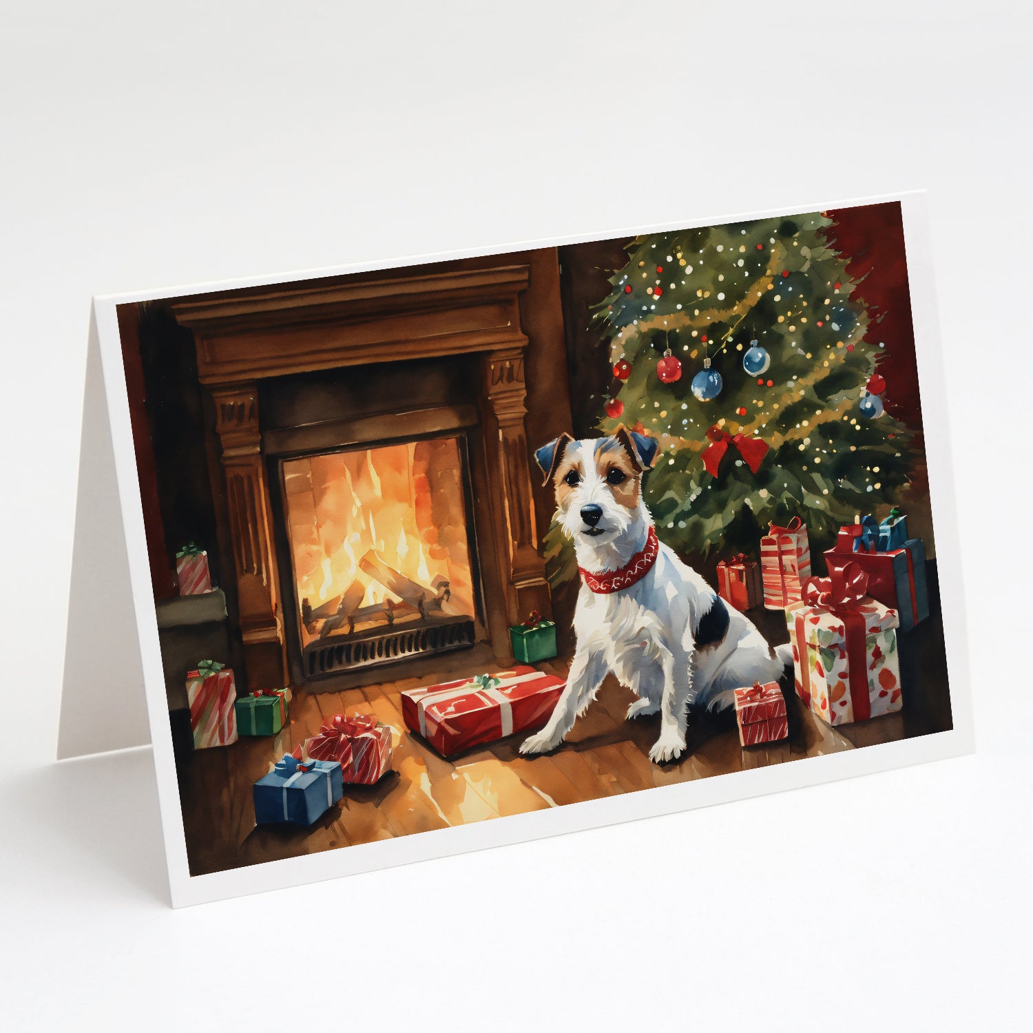 Buy this Jack Russell Terrier Cozy Christmas Greeting Cards Pack of 8