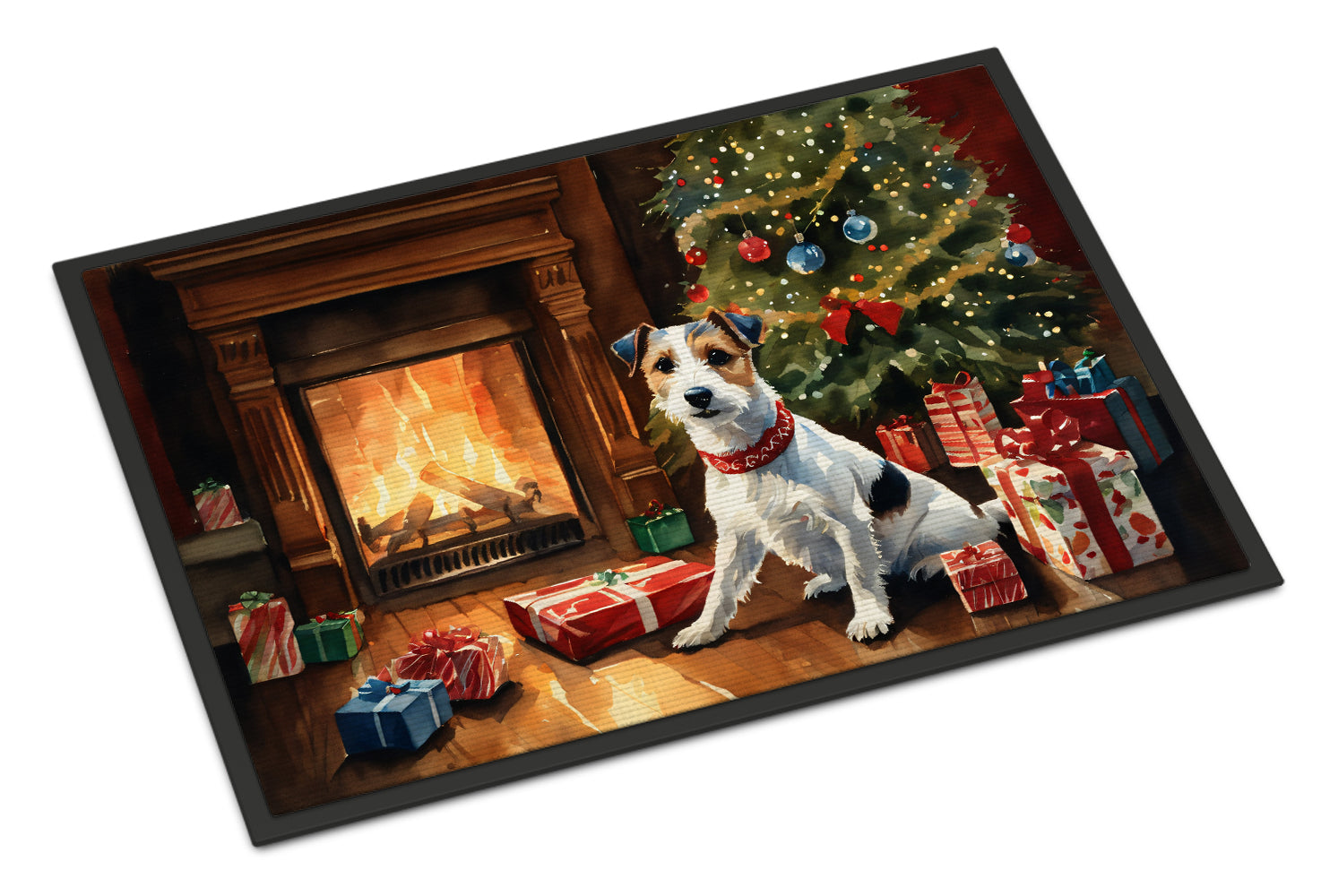 Buy this Jack Russell Terrier Cozy Christmas Doormat