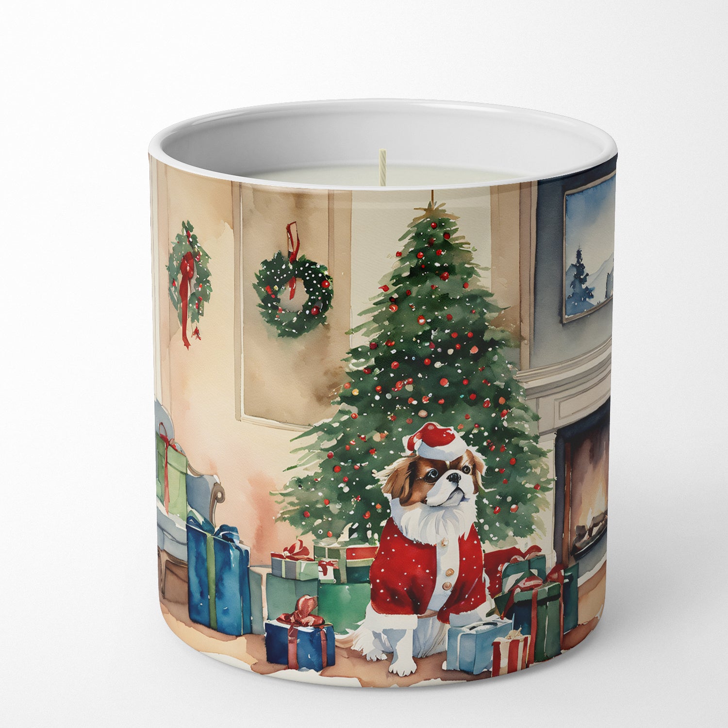 Buy this Japanese Chin Cozy Christmas Decorative Soy Candle