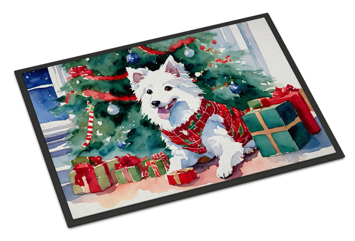 Buy this Japanese Spitz Cozy Christmas Doormat