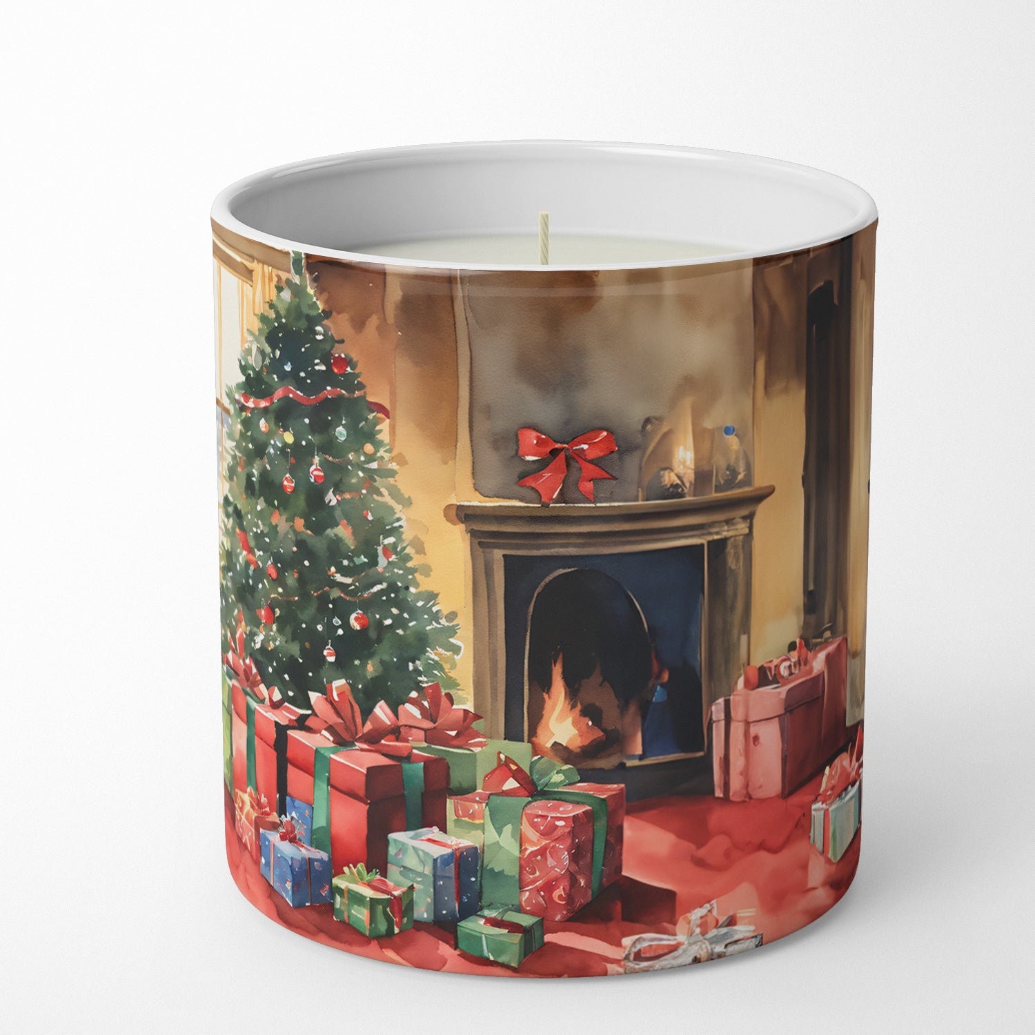 Keeshond Cozy Christmas Decorative Soy Candle