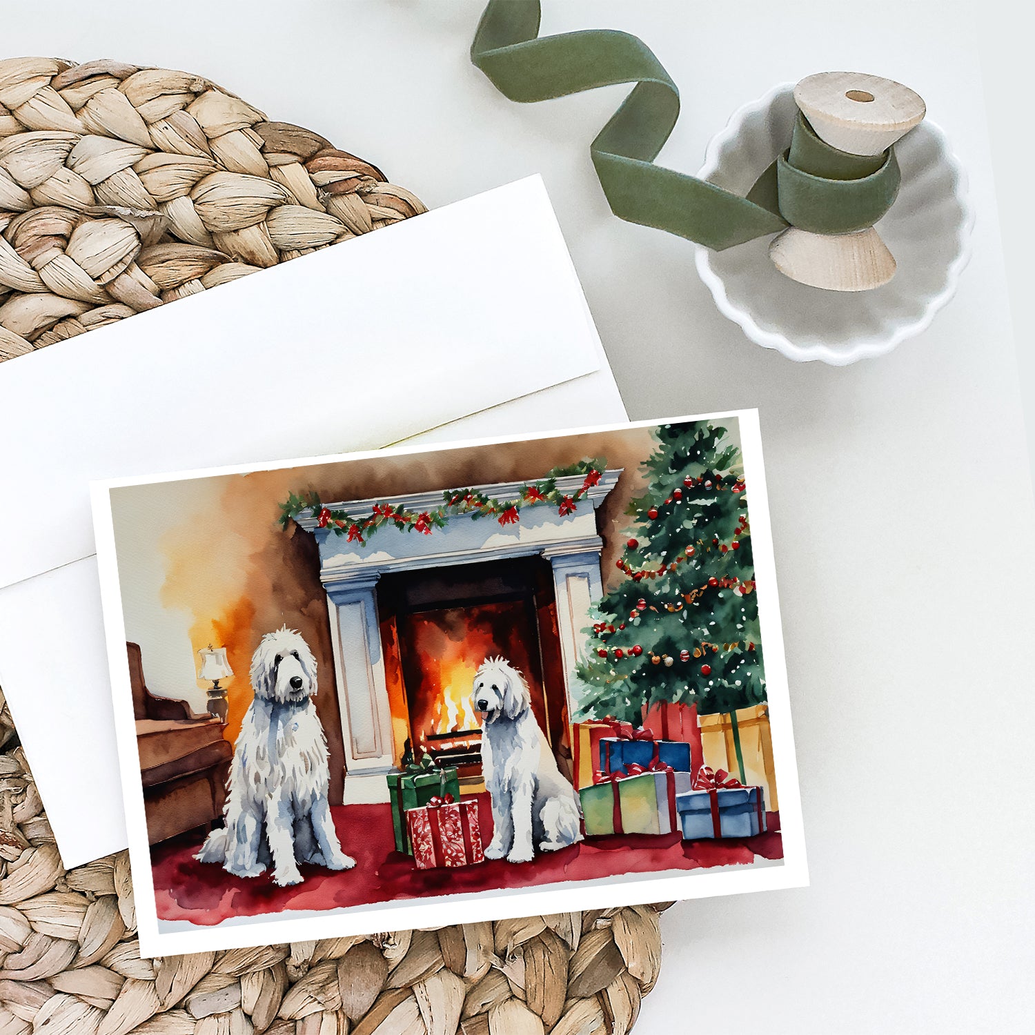Buy this Komondor Cozy Christmas Greeting Cards Pack of 8