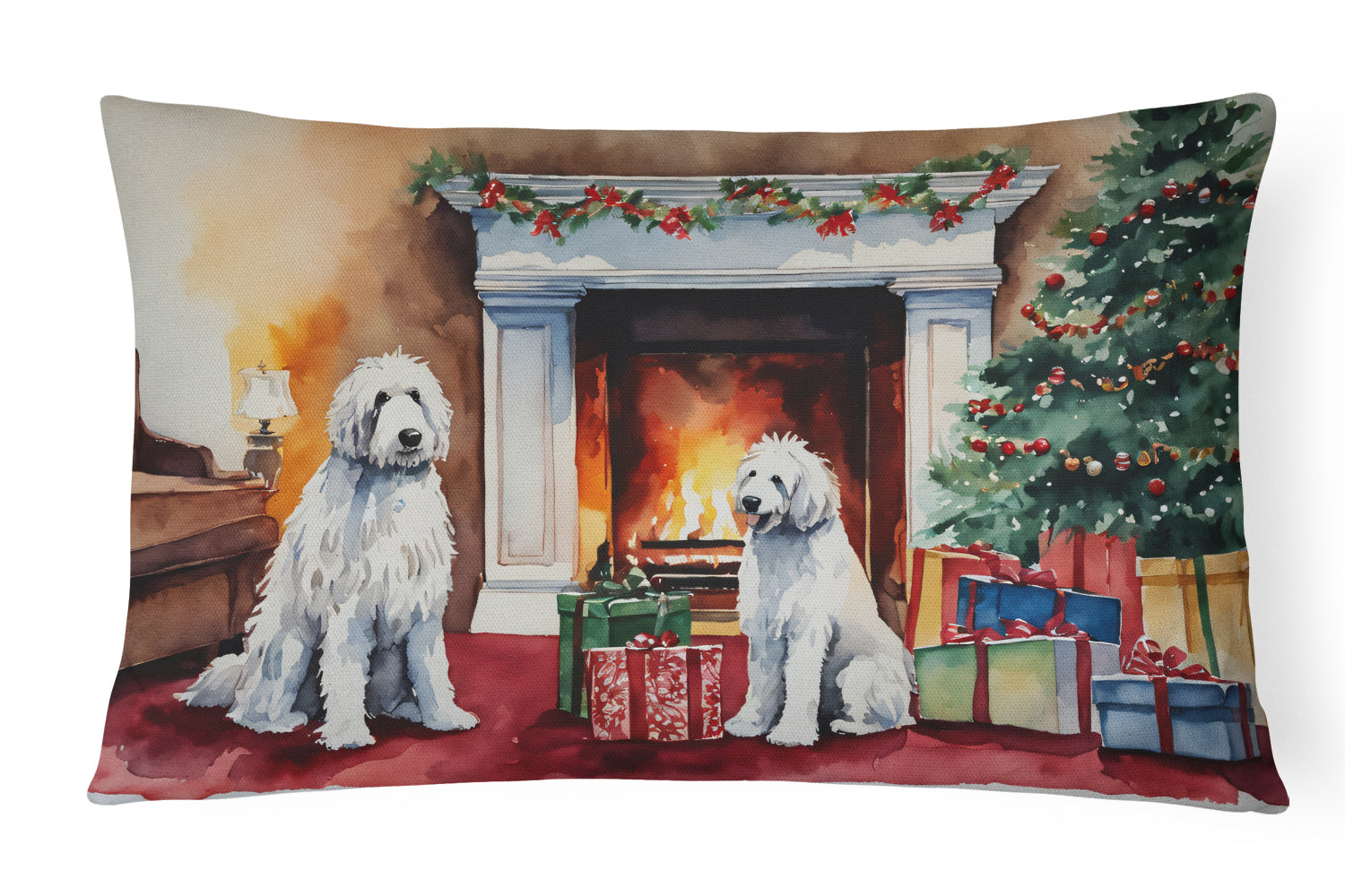 Buy this Komondor Cozy Christmas Throw Pillow