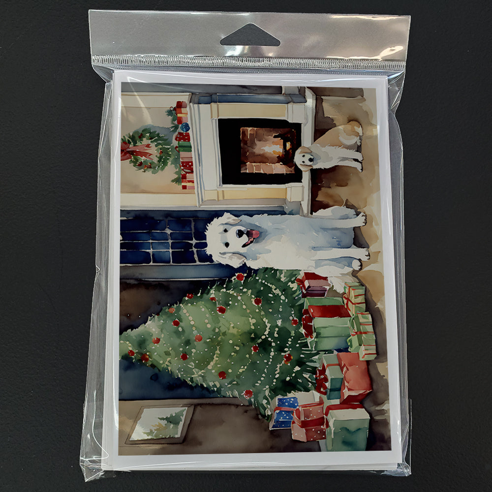 Kuvasz Cozy Christmas Greeting Cards Pack of 8