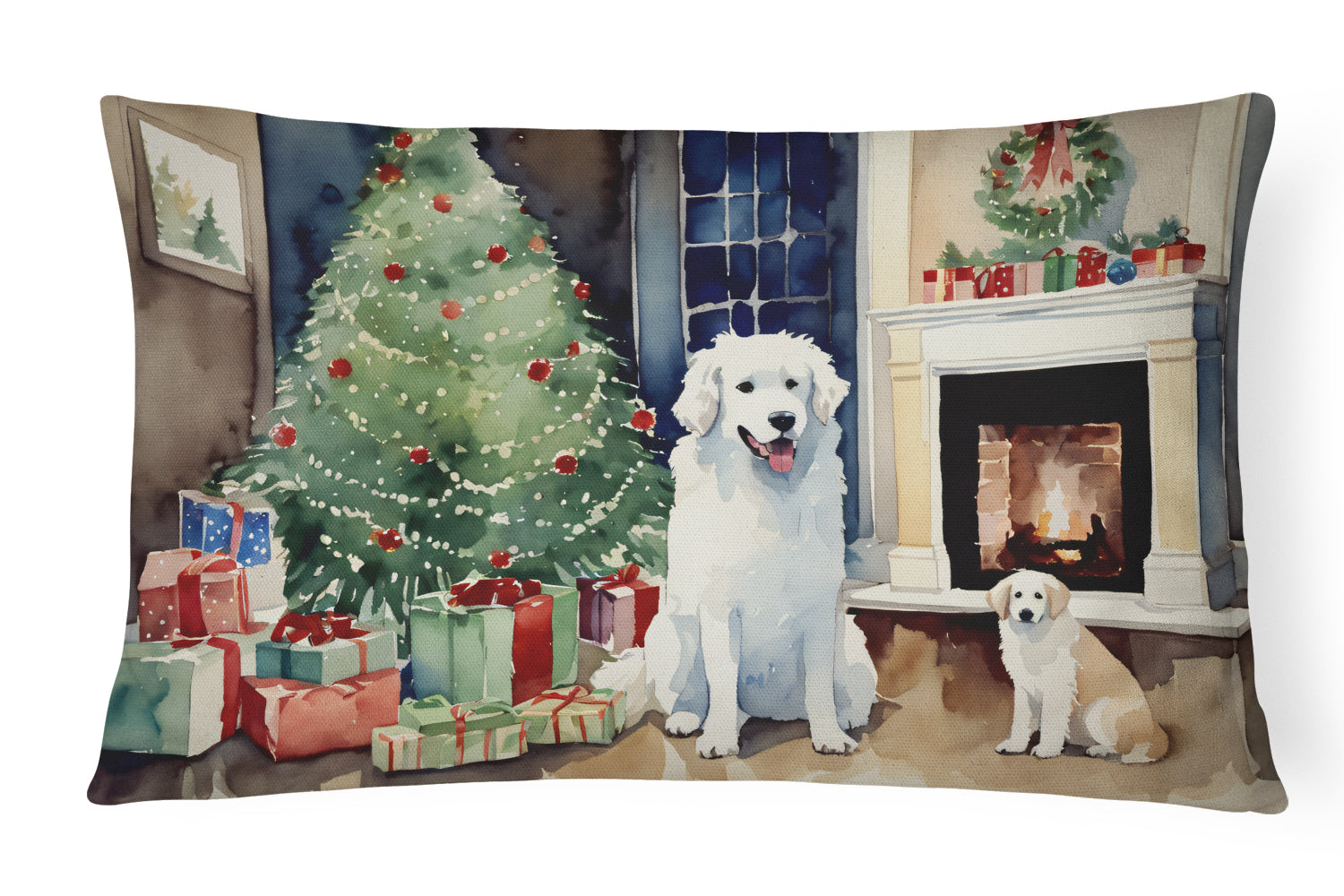 Buy this Kuvasz Cozy Christmas Throw Pillow