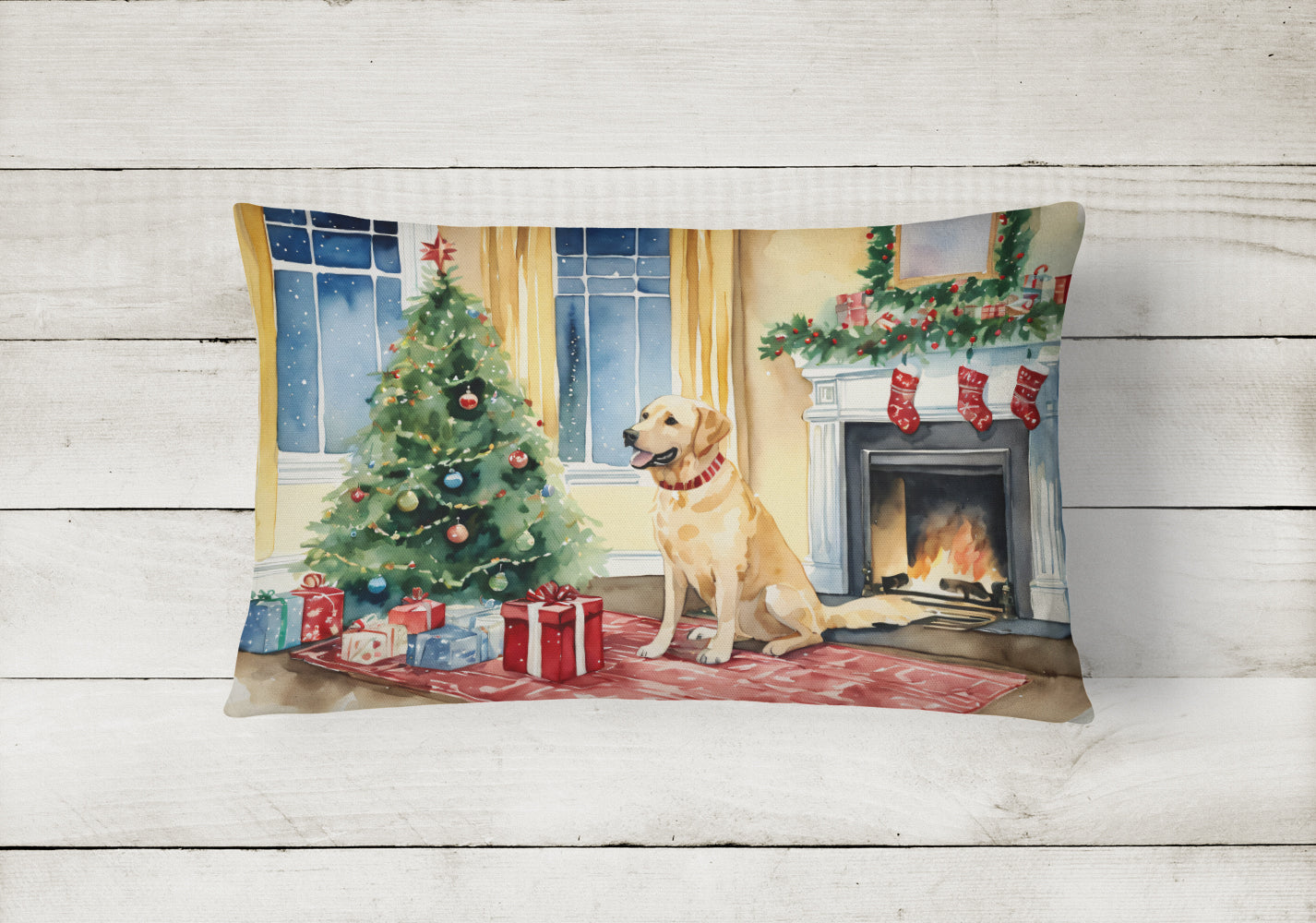 Buy this Labrador Retriever Cozy Christmas Throw Pillow