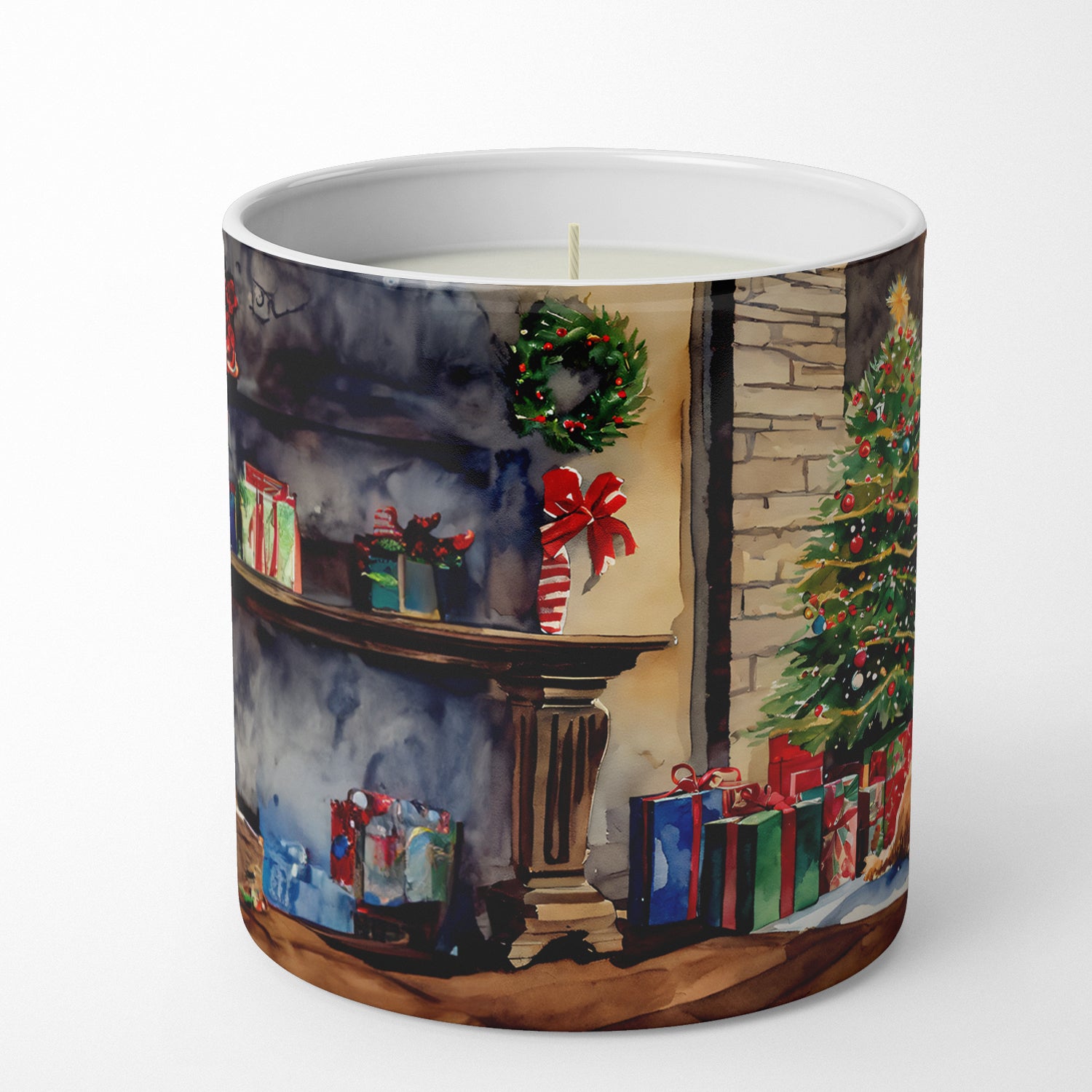 Lakeland Terrier Cozy Christmas Decorative Soy Candle