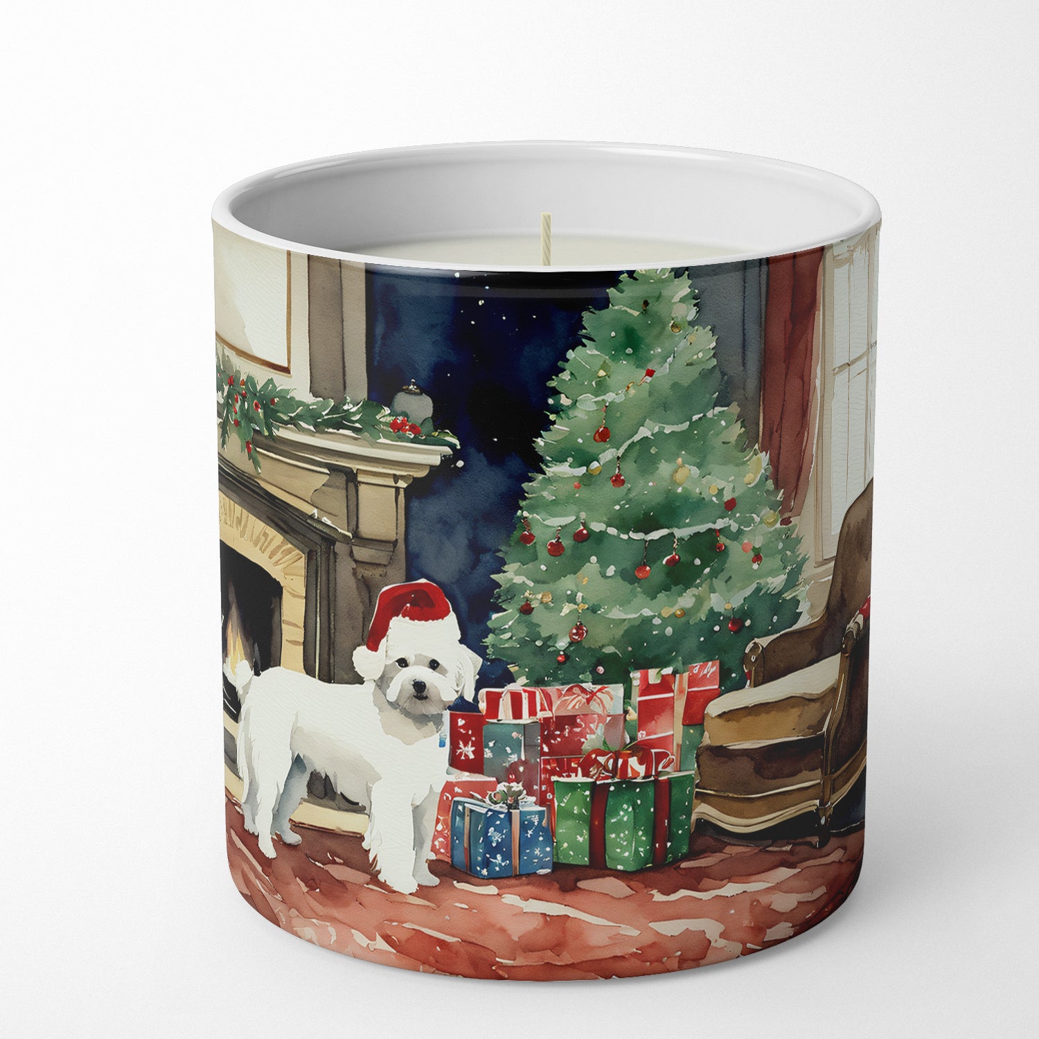 Maltese Cozy Christmas Decorative Soy Candle