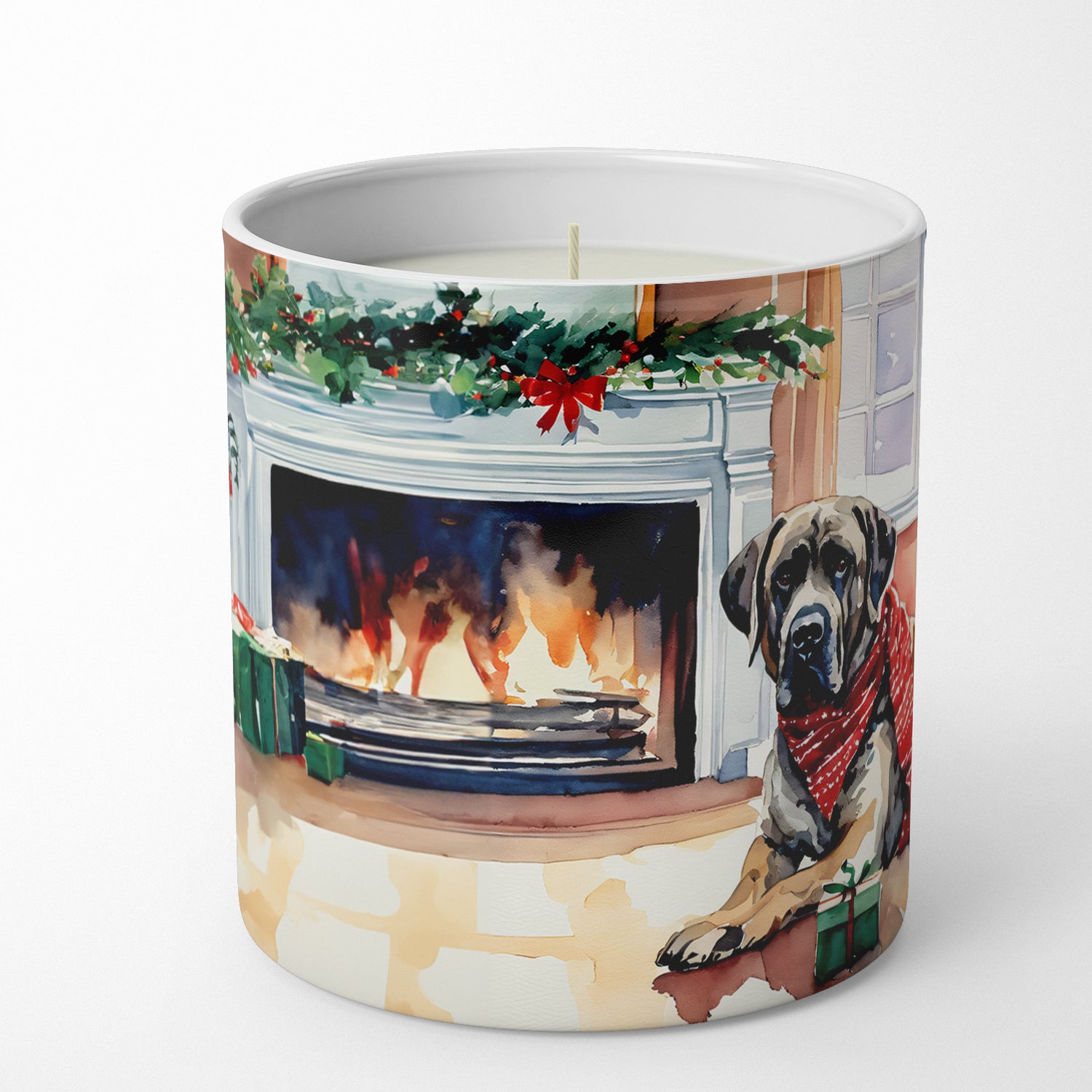 Mastiff Cozy Christmas Decorative Soy Candle