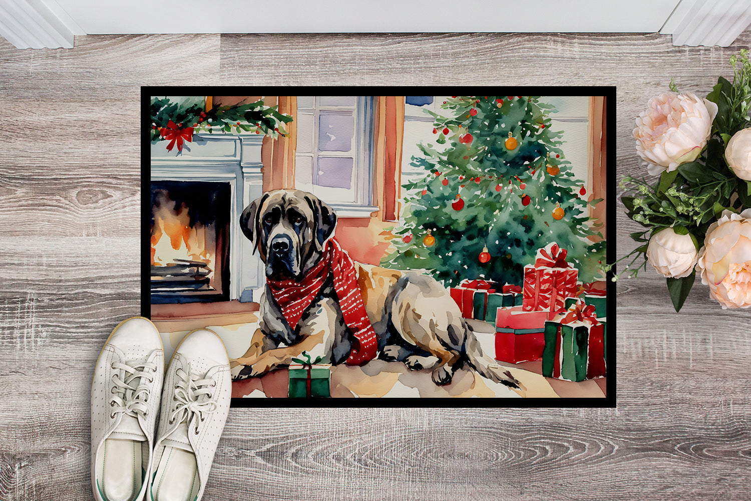 Buy this Mastiff Cozy Christmas Doormat