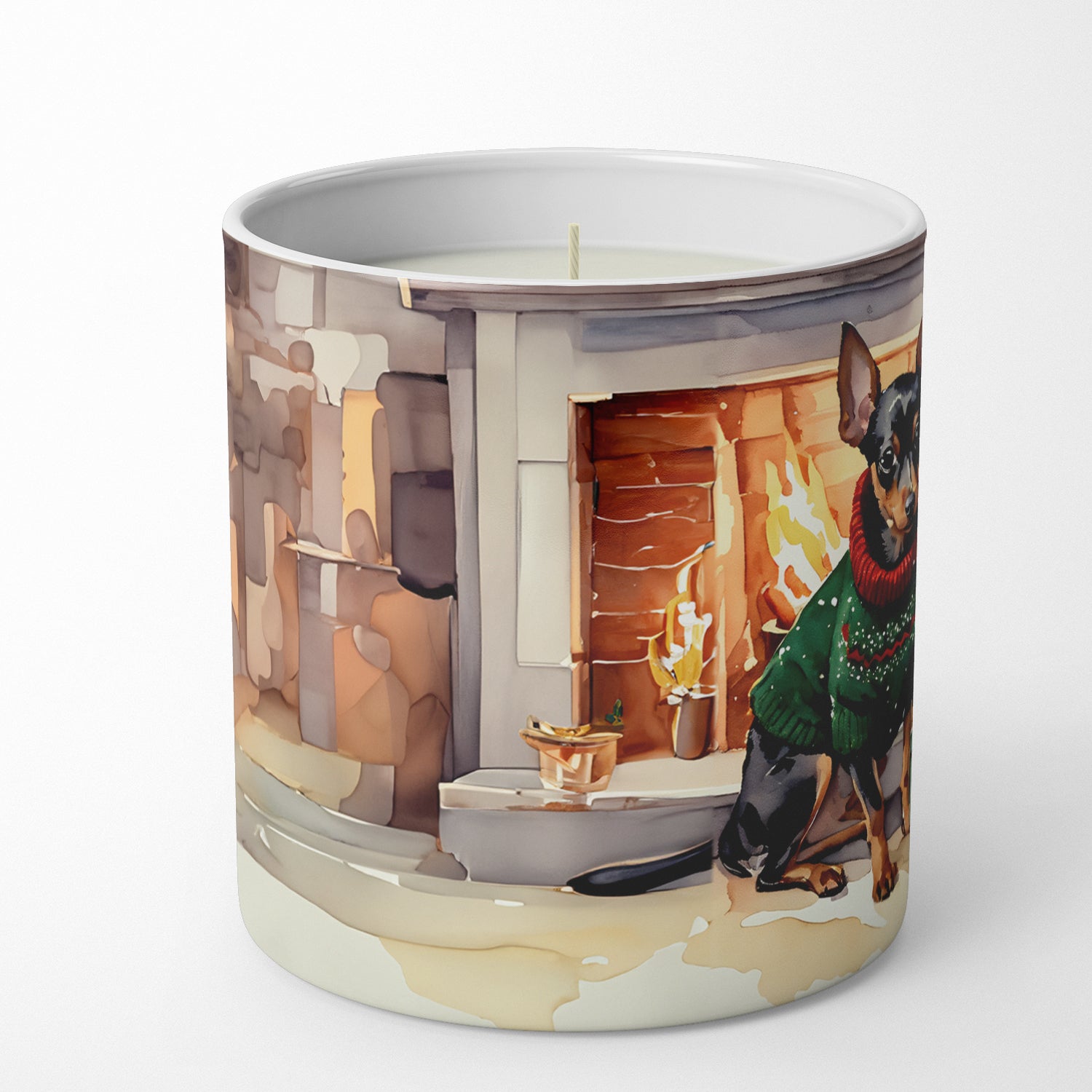 Miniature Pinscher Cozy Christmas Decorative Soy Candle
